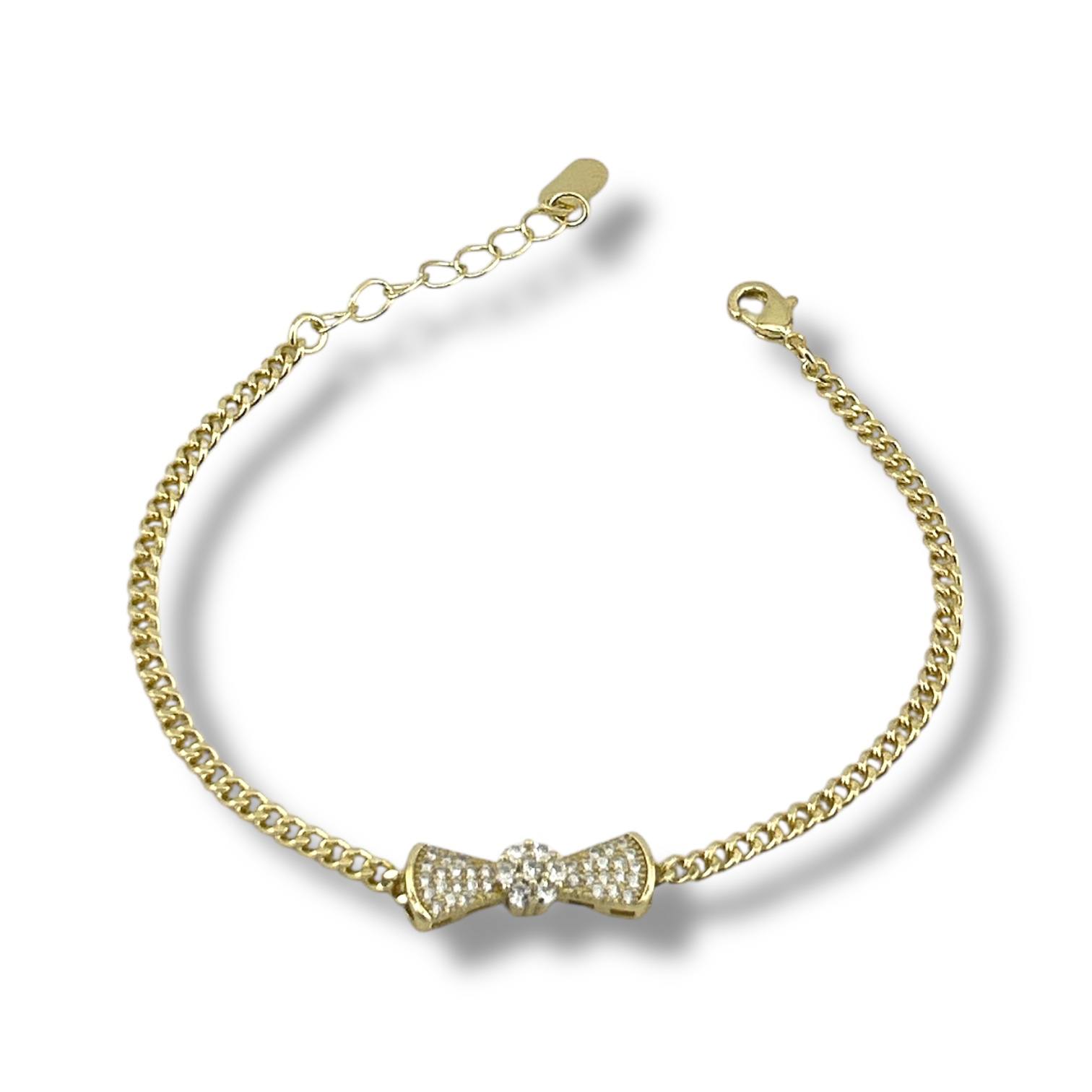 Crystal Bow Gold Bracelet 🎀