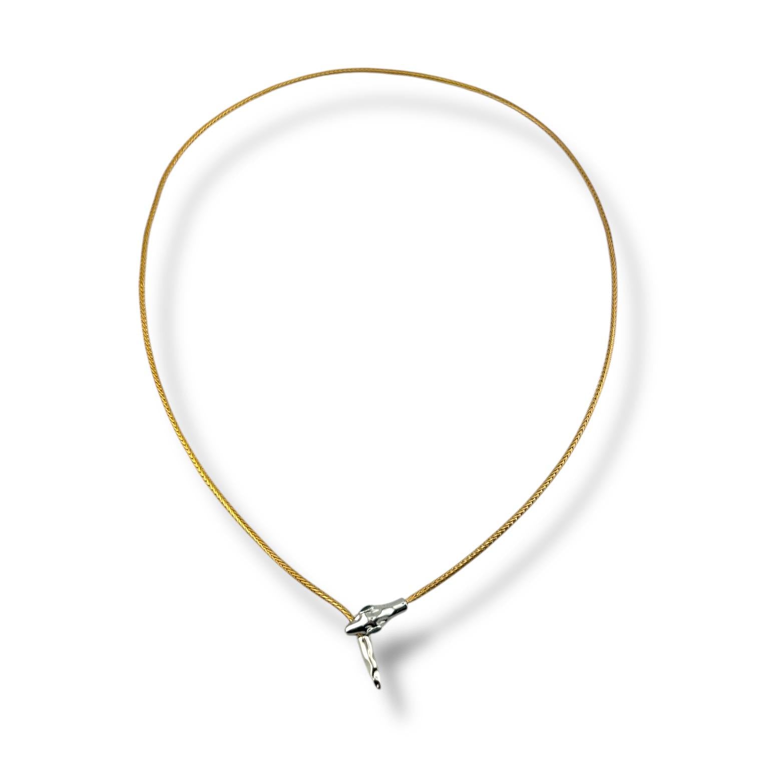 Snake Minimalist Gold Wire Necklace