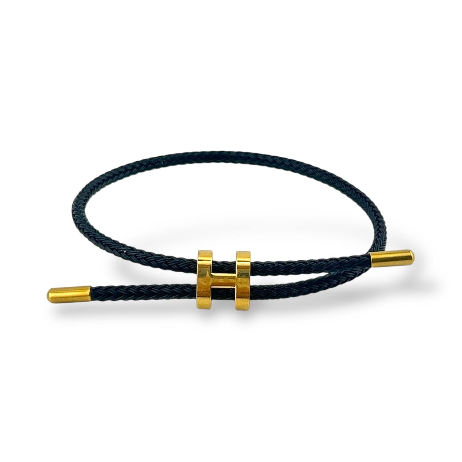 Hermès Bracelet with Gold “H” Clasp 🪢