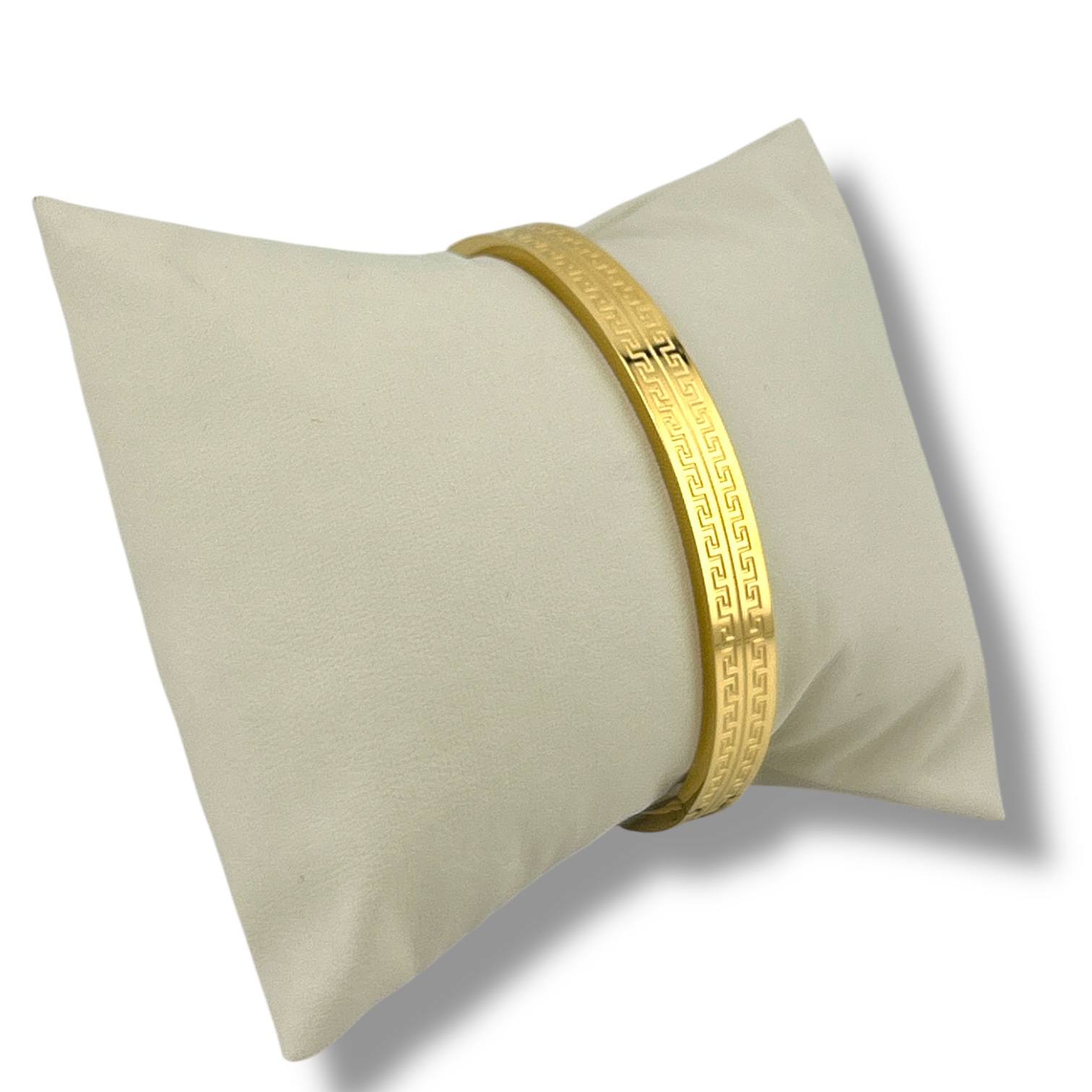 Gold Greek Key Bangle
