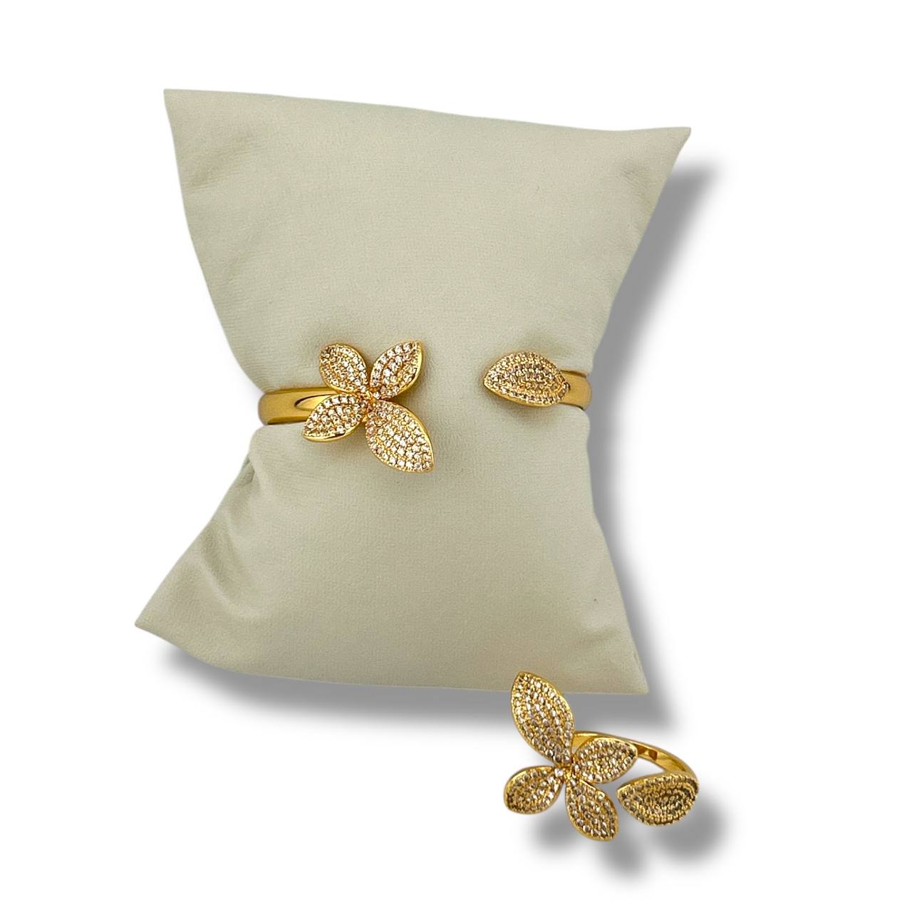 Golden Blossom bangle Set