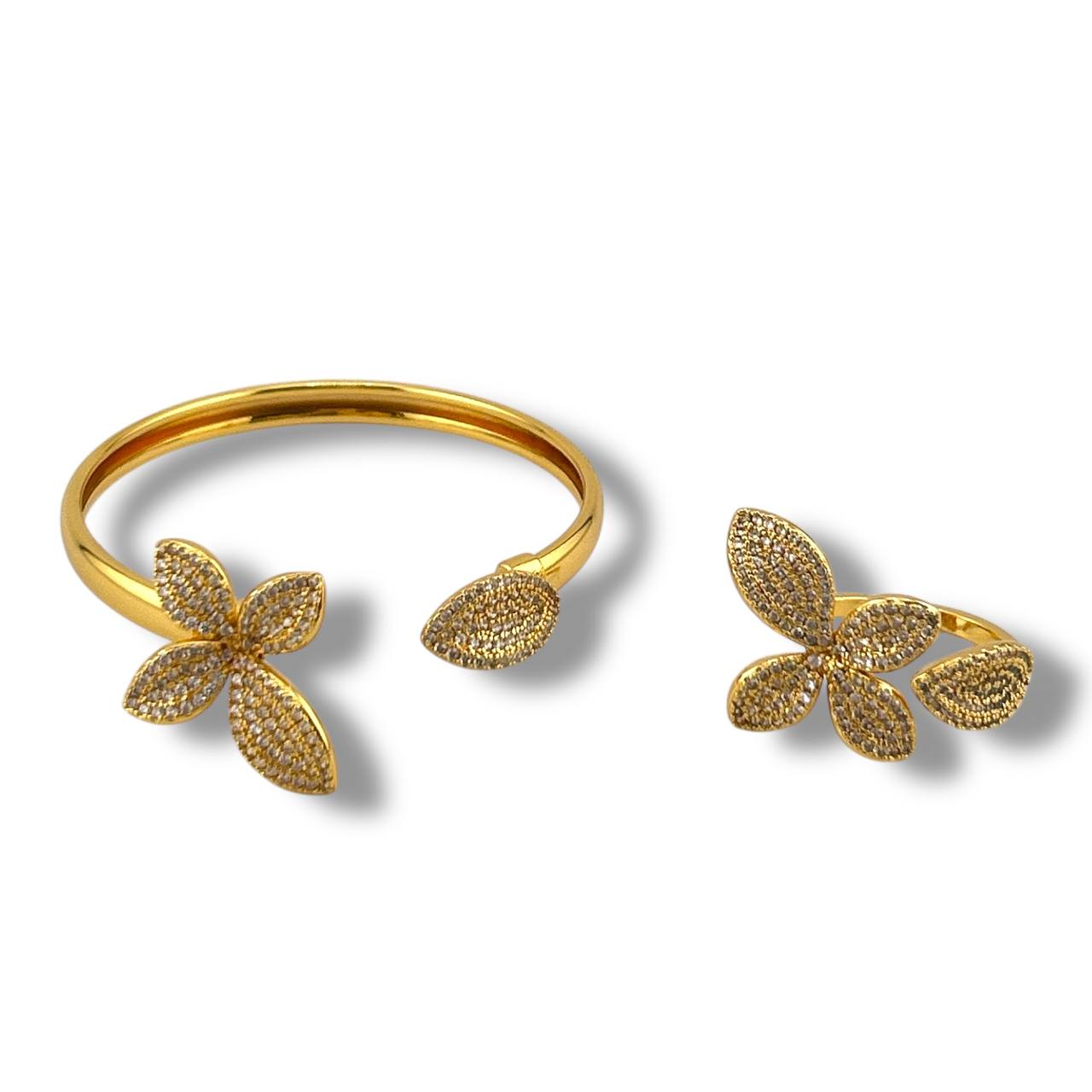 Golden Blossom bangle Set