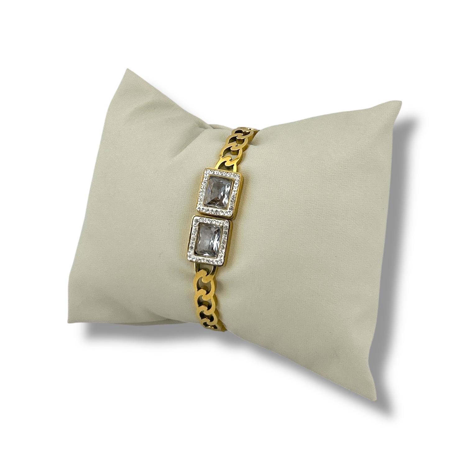 Radiant Double Gemstone Bracelet (Gold & Silver)