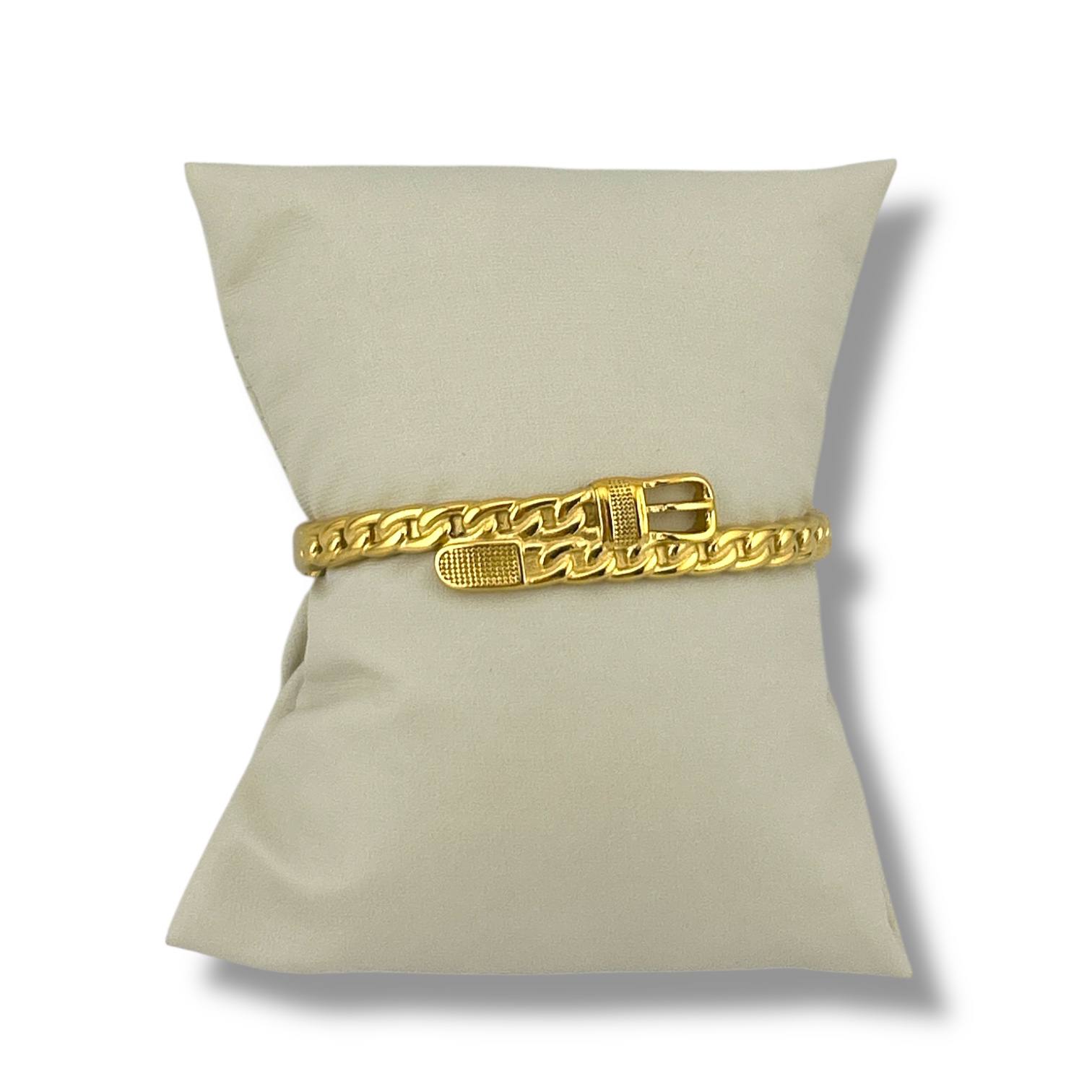 Gold Buckle Chain Bracelet