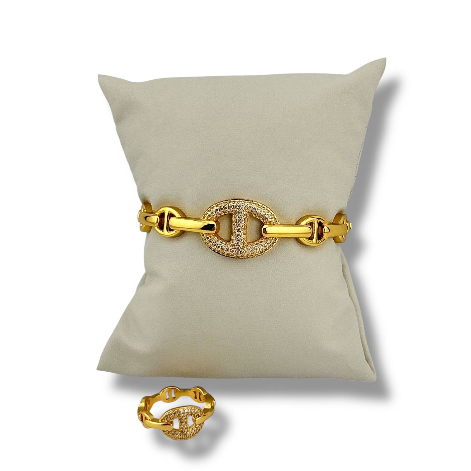 Golden Link Luxury Set (Bracelet & Ring)