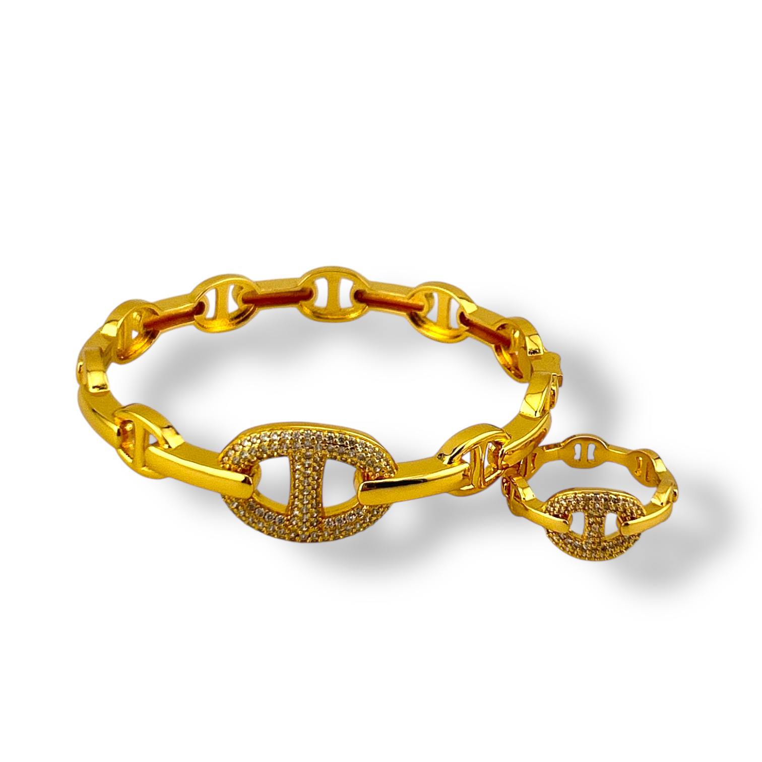 Golden Link Luxury Set (Bracelet & Ring)