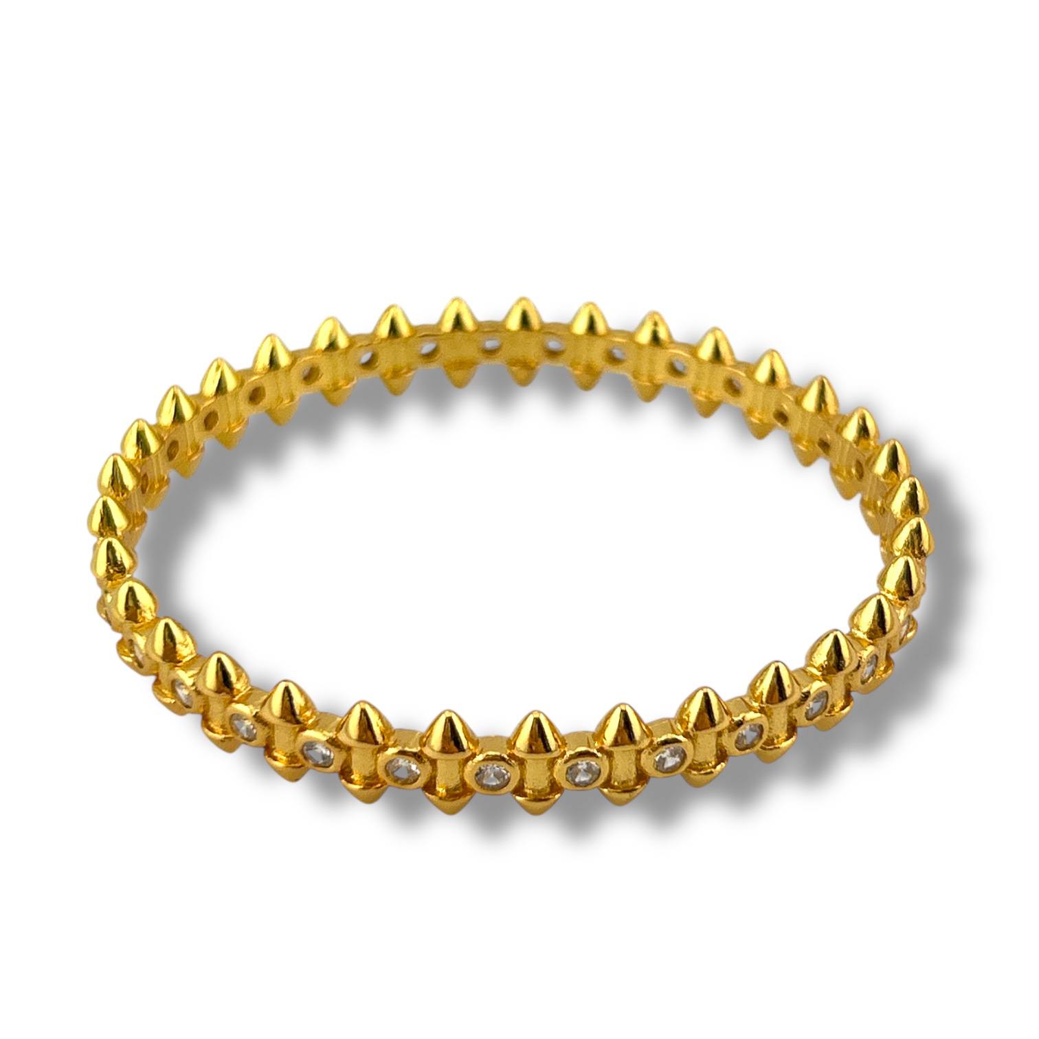 Crystal Studded Spike Bangle