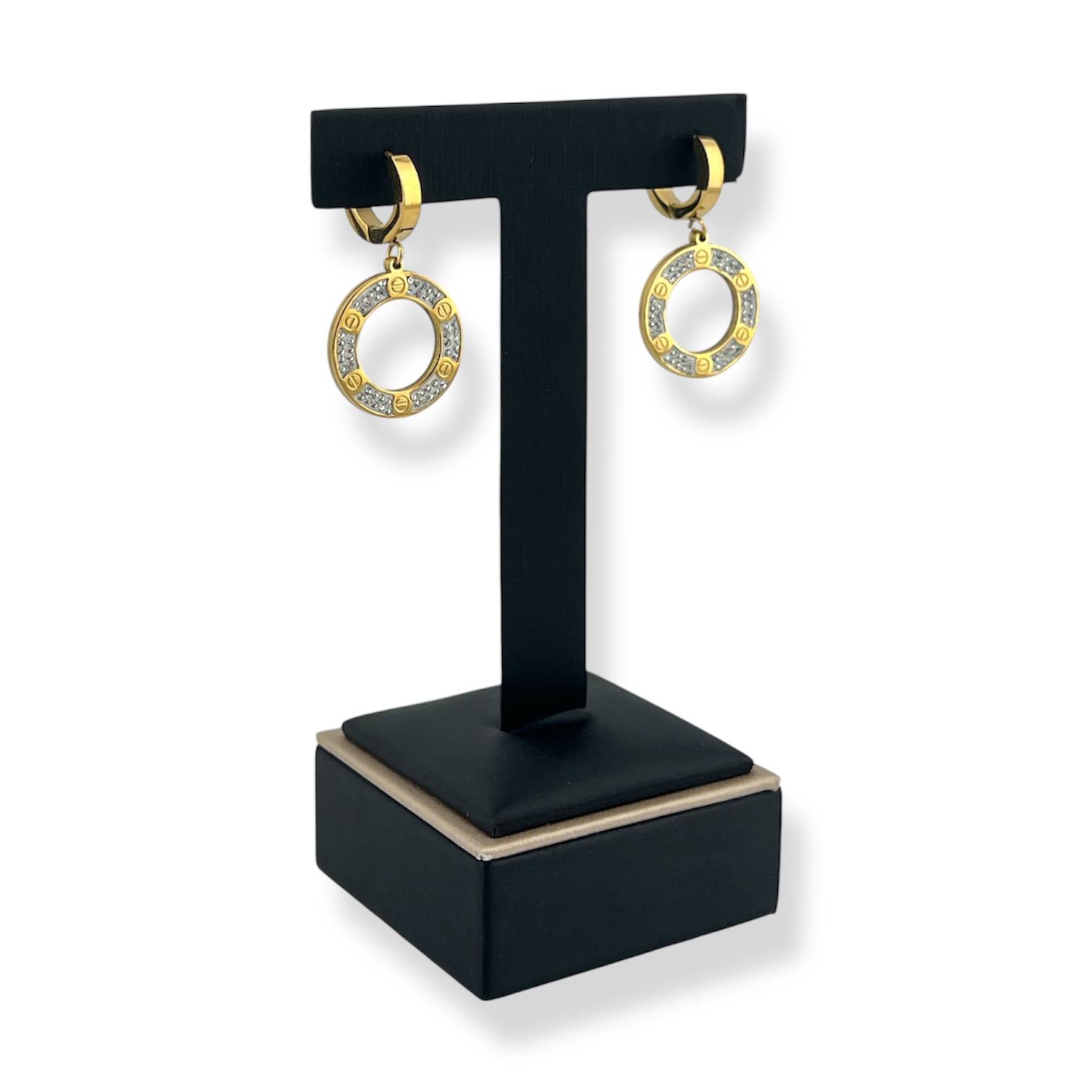 cartier Halo Gold Hoop Earrings