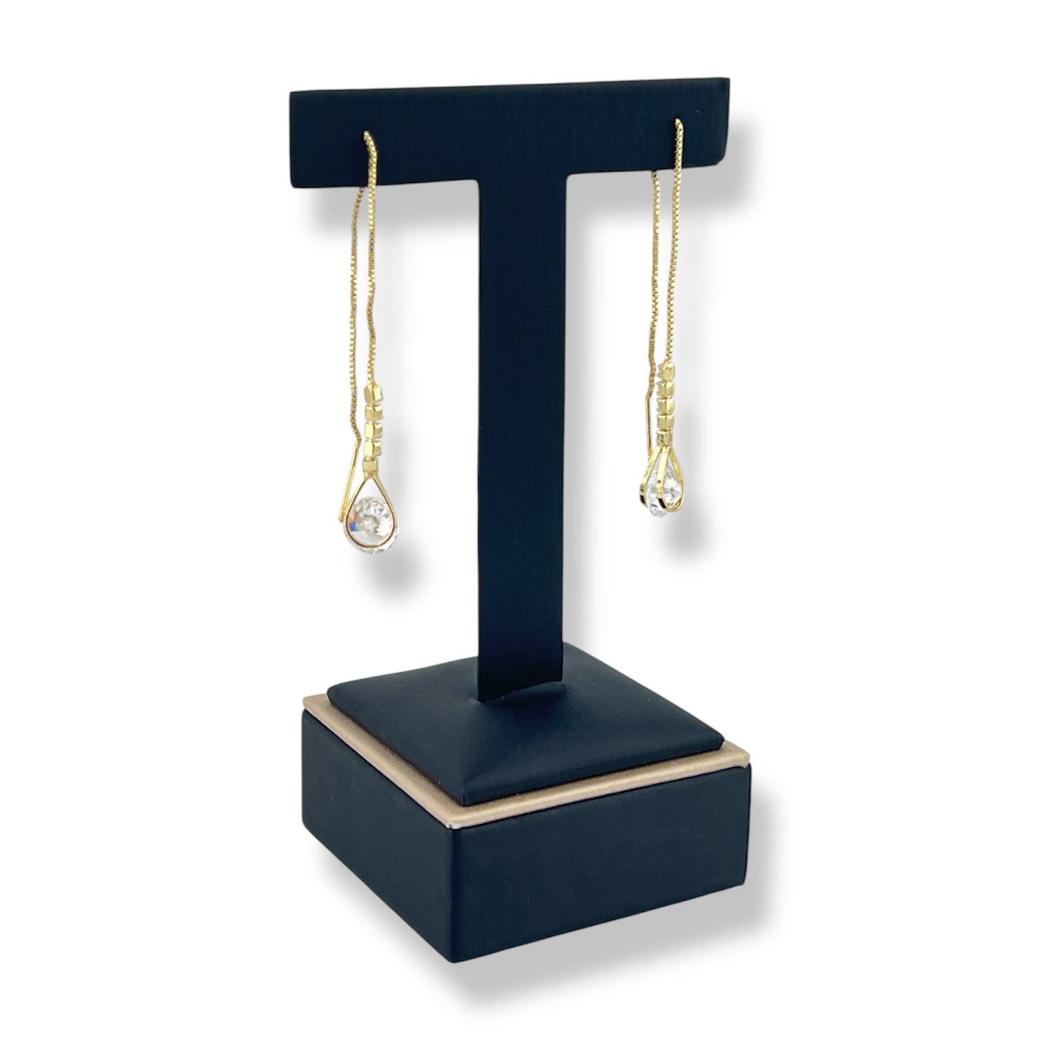 Crystal Drop Threader Earrings