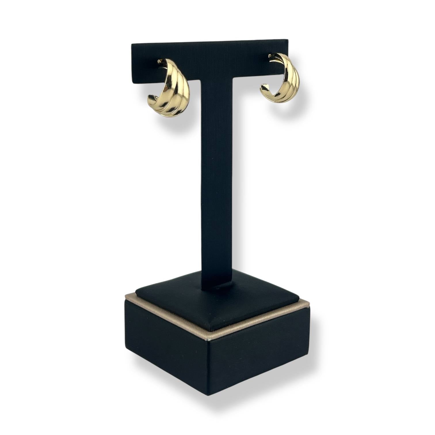 Bold Dome Layered Gold Hoop Earrings 💛✨