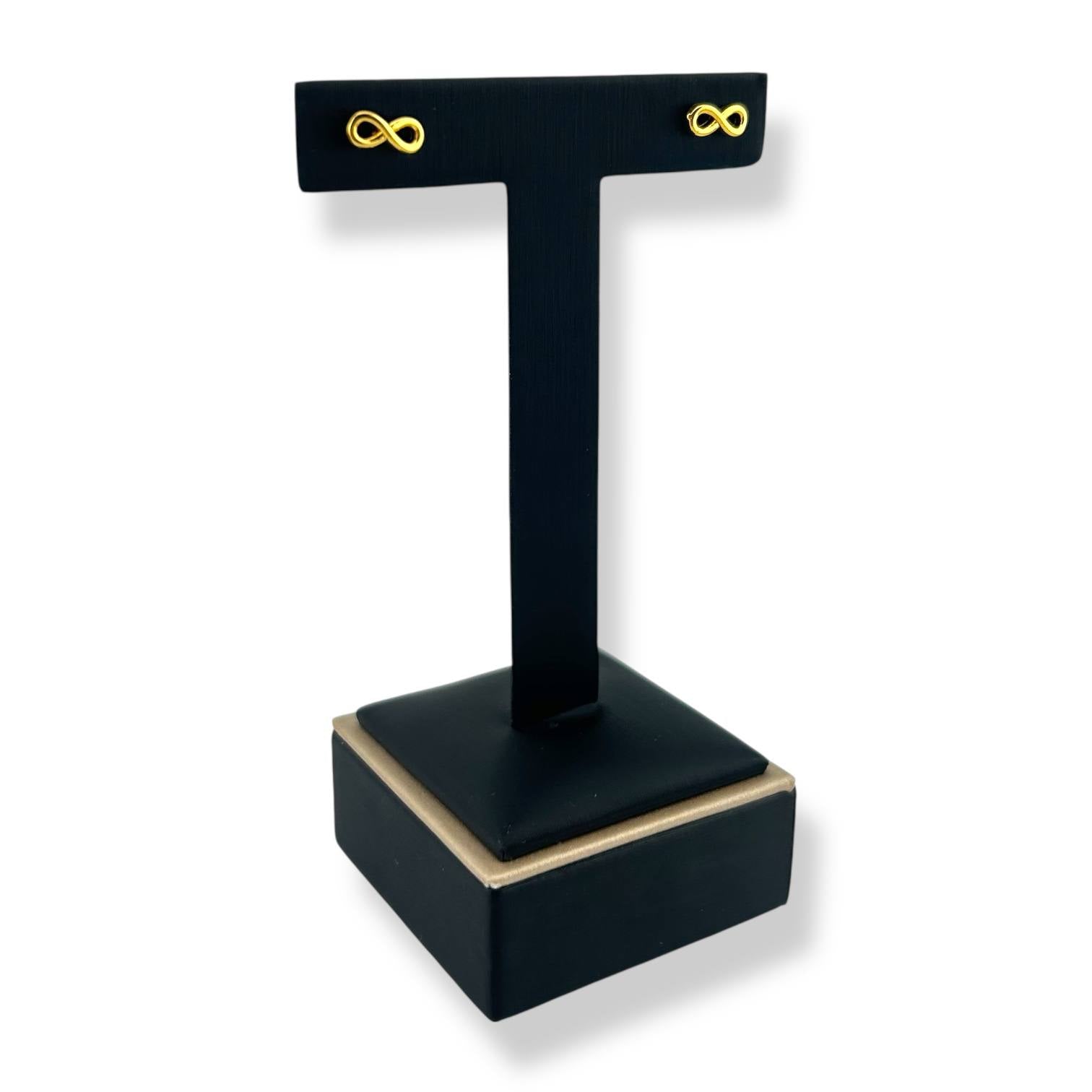 Infinity Symbol Stud Earrings – Gold Plated ♾✨