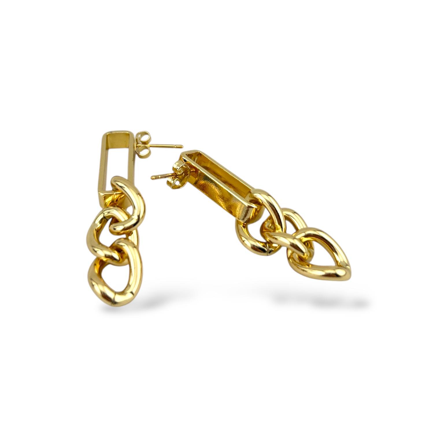 Chunky Chain Drop Earrings –  Statement Links ✨