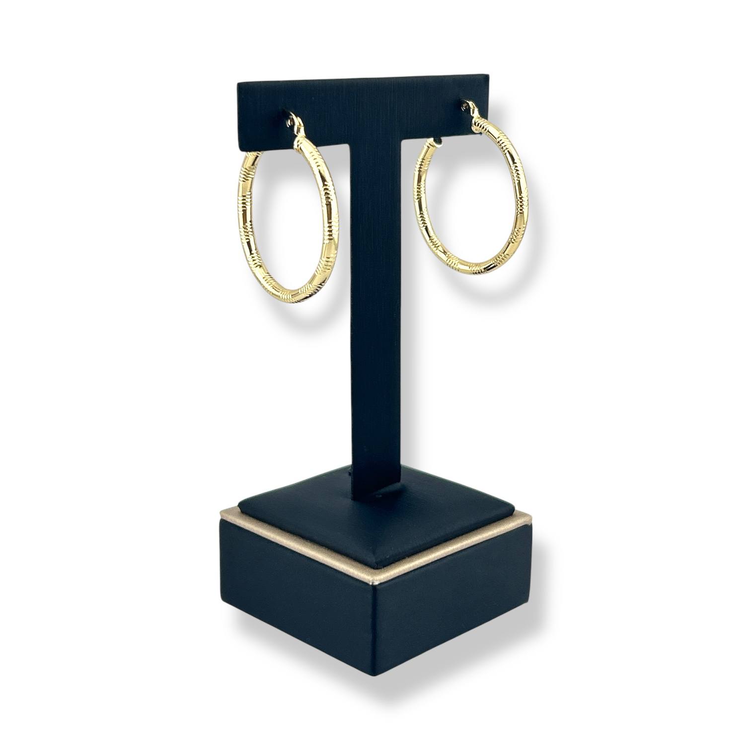 Textured Gold Hoop Earrings