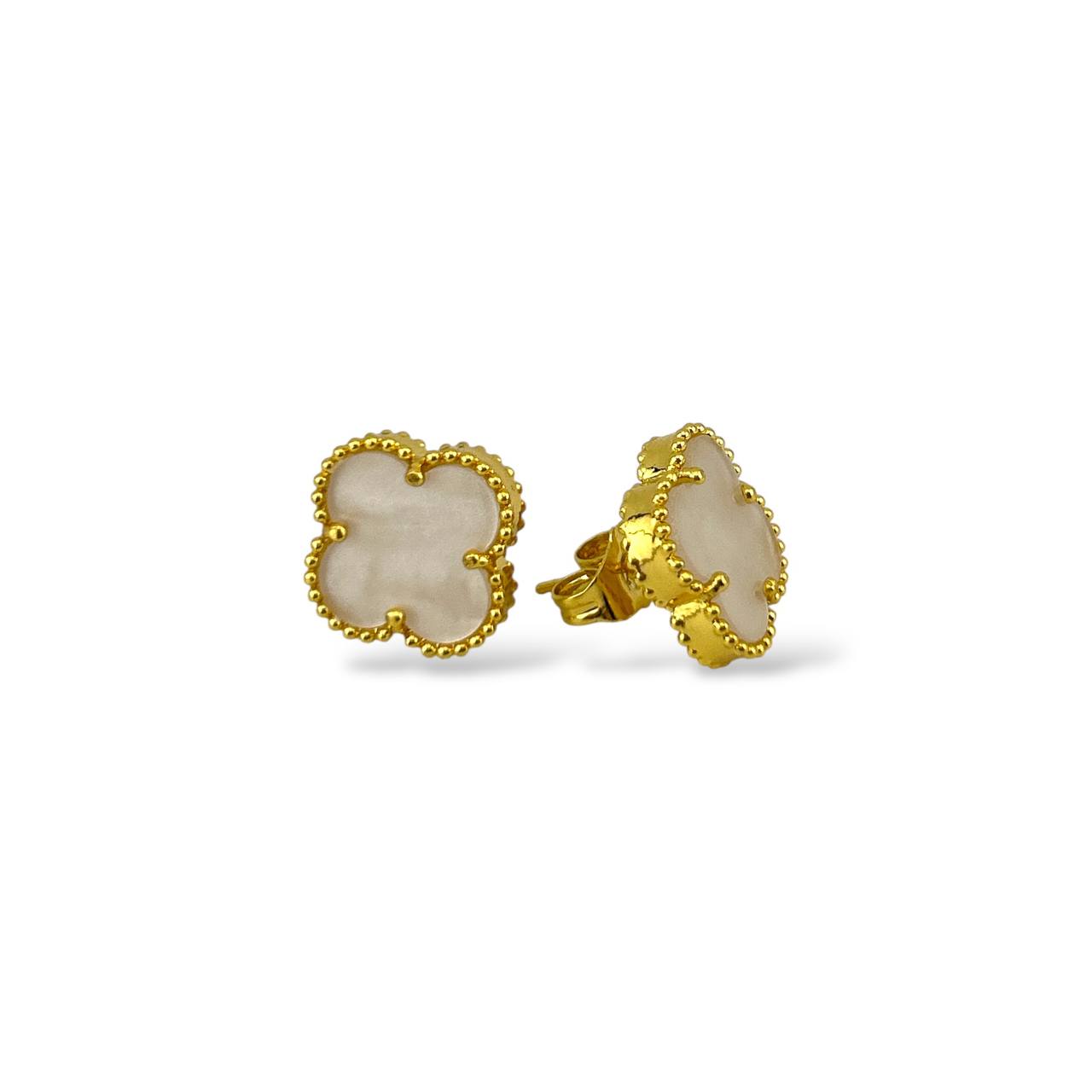 Clover Stud Earrings – Multi-Color Collection