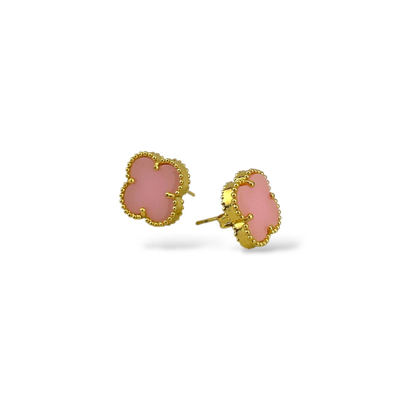 Clover Stud Earrings – Multi-Color Collection