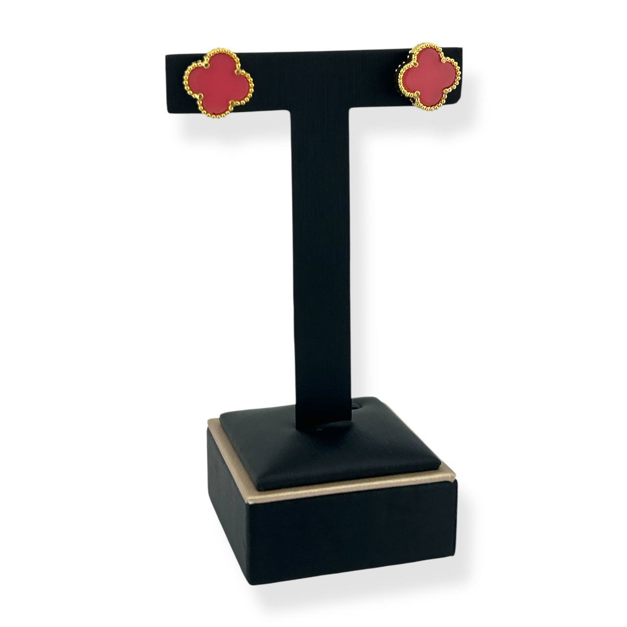 Clover Stud Earrings – Multi-Color Collection