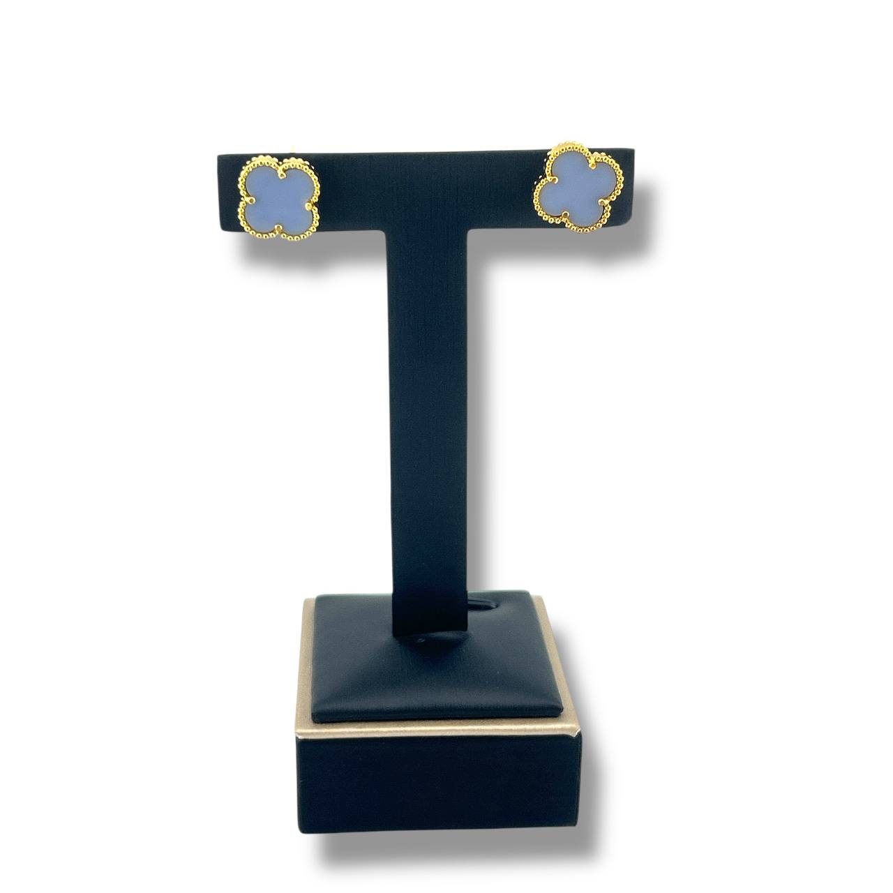 Clover Stud Earrings – Multi-Color Collection