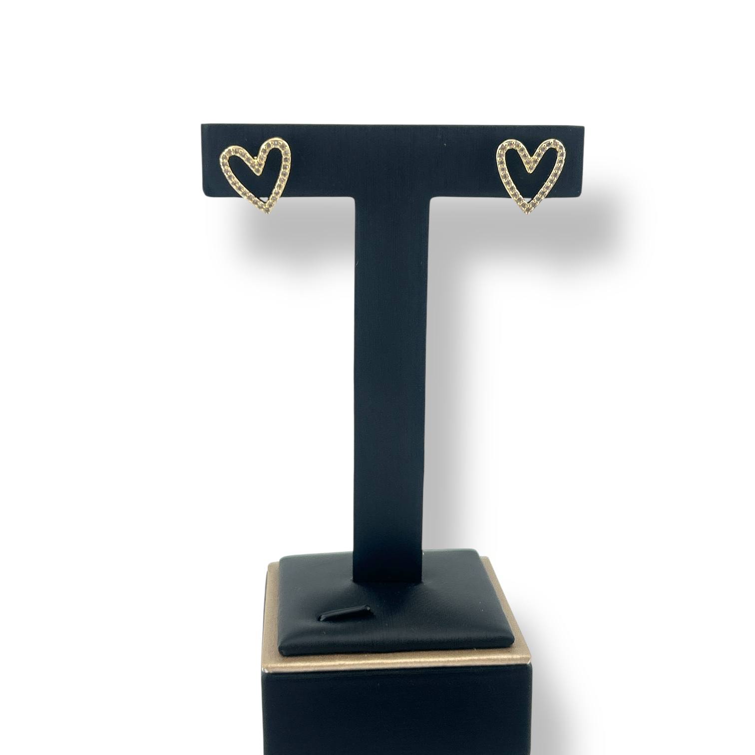 Sparkling Open Heart Earrings