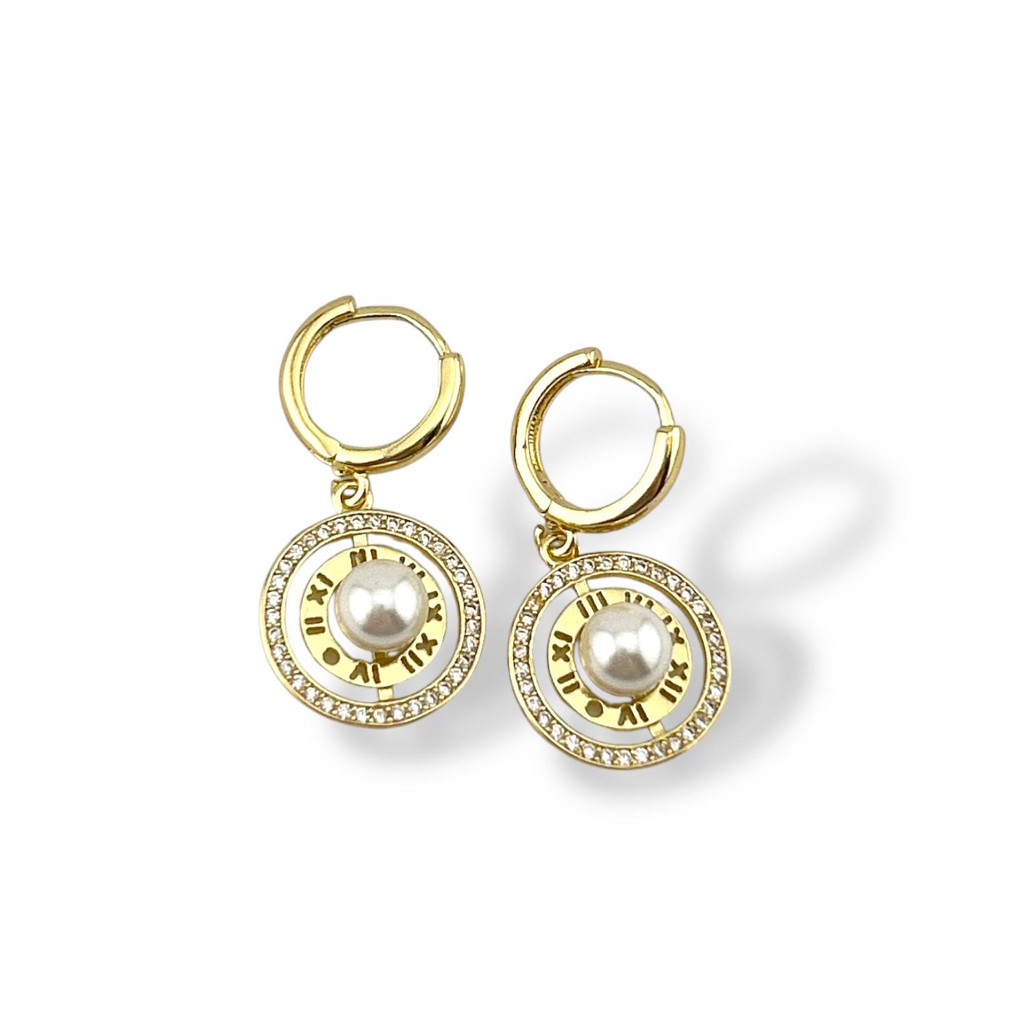 Timeless Pearl Roman Earrings
