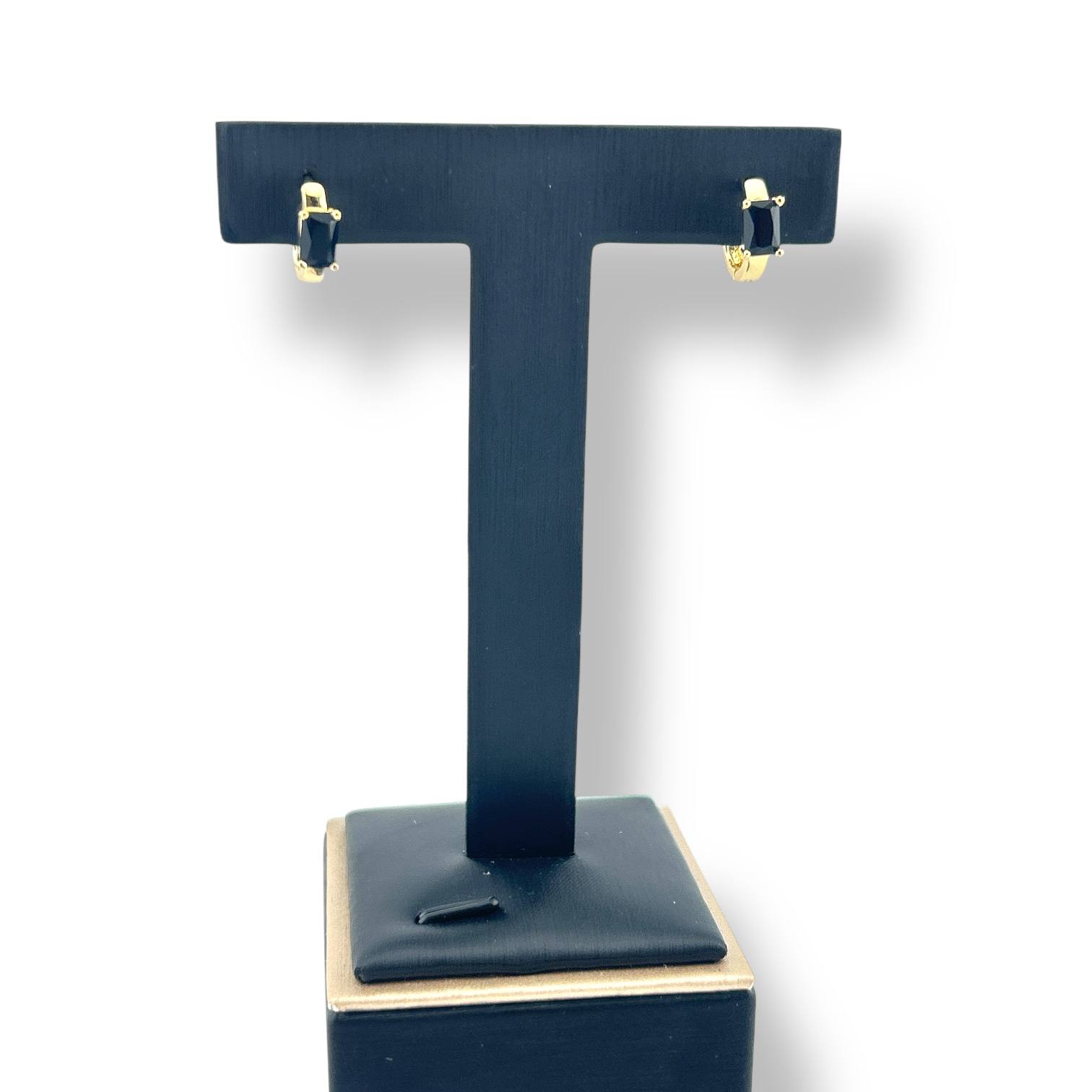 Gemstone Glow Huggie Hoop Earrings