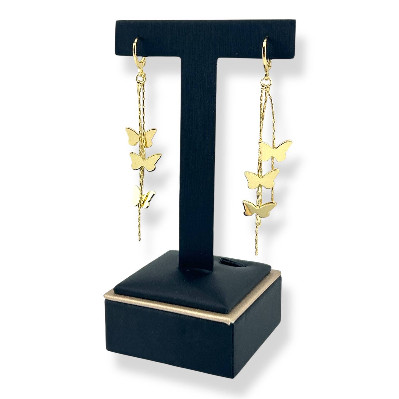 Fluttering Butterfly Dangle Earrings