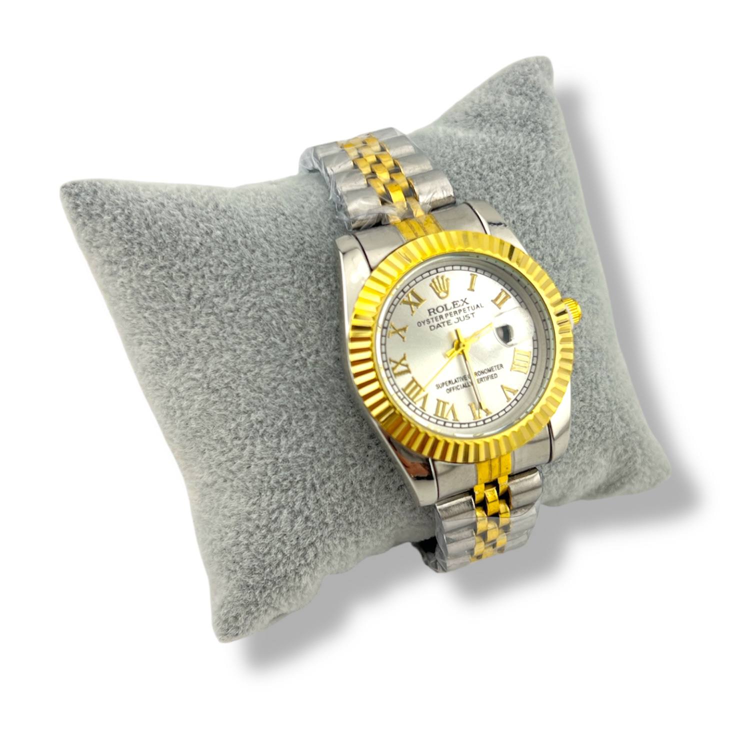 Two-Tone Prestige Women’s Watch – White Roman Dial