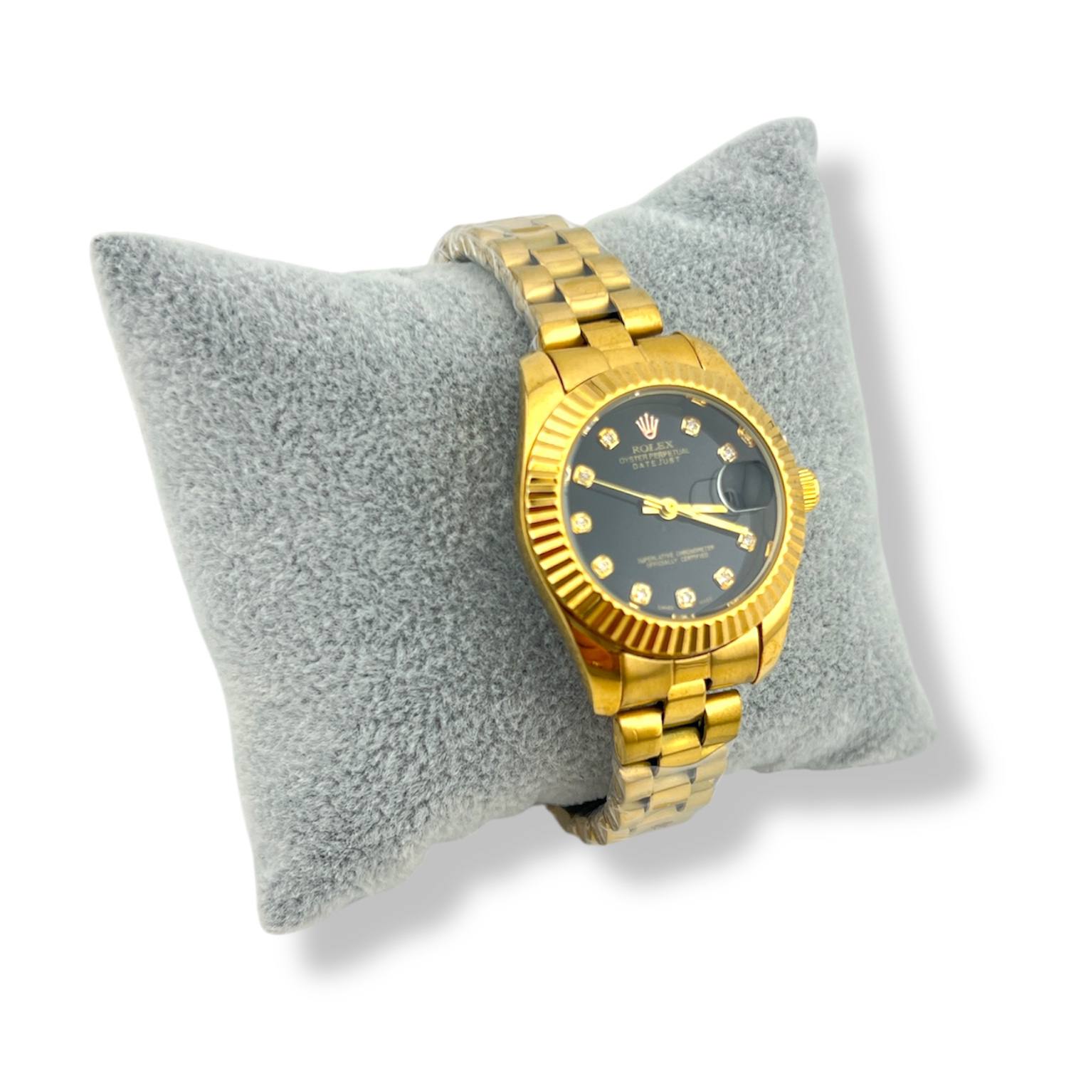 Gold Royale Women’s Watch – Black Crystal Dial