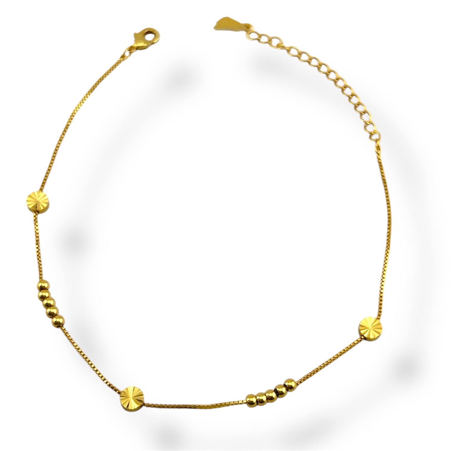 Golden Beaded Anklet