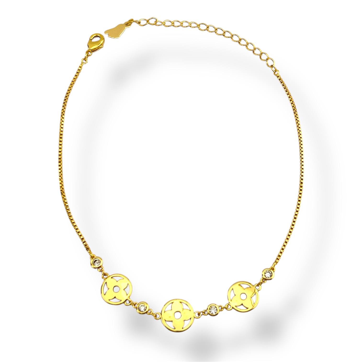 Golden Circle Charm Anklet