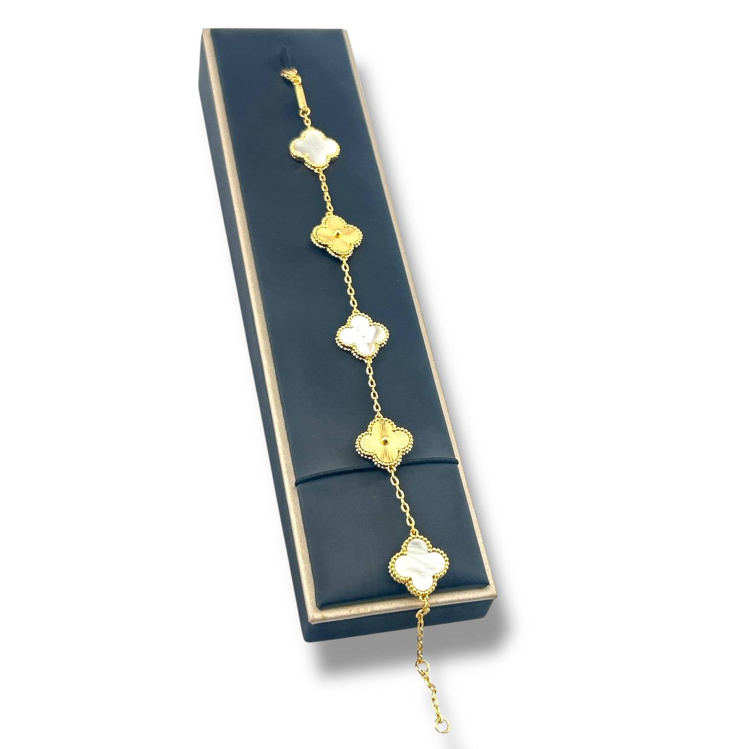 Clover van cleef  Elegance Bracelet – 18K Gold-Plated & Colorful Charm Variants