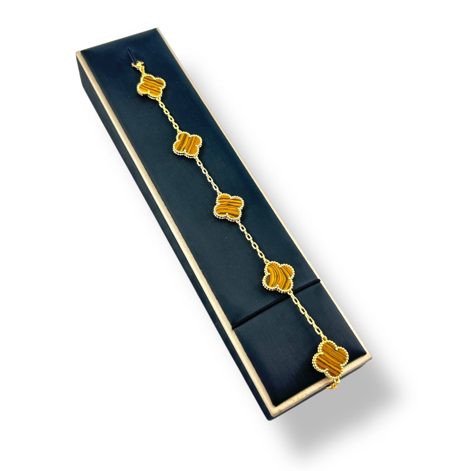 seda Vip Clover VanCleef Elegance Bracelet – 18K Gold-Plated with Colorful Enamel