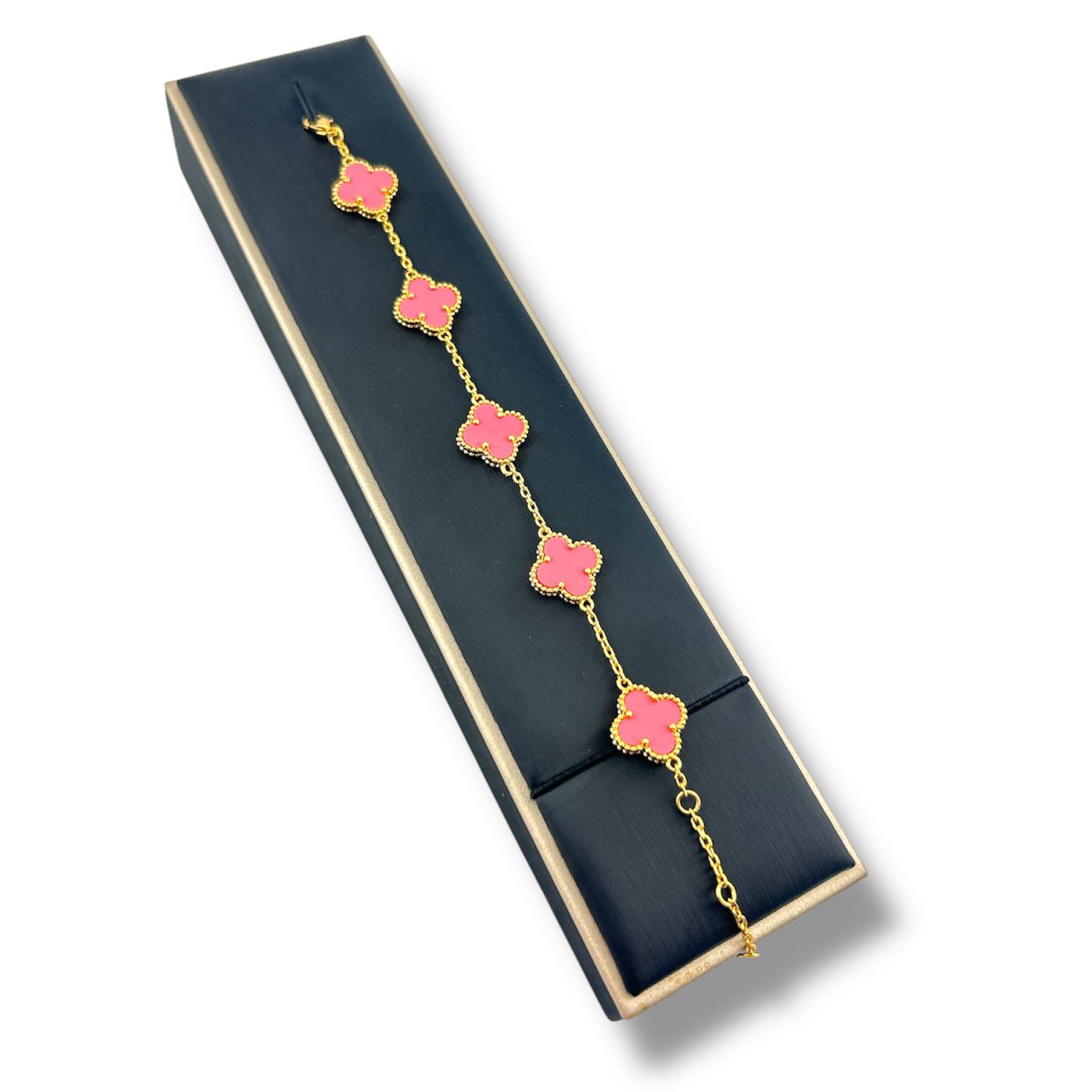 seda Vip Clover VanCleef Elegance Bracelet – 18K Gold-Plated with Colorful Enamel