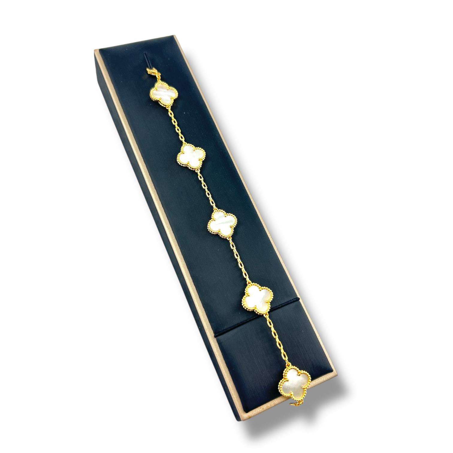 seda Vip Clover VanCleef Elegance Bracelet – 18K Gold-Plated with Colorful Enamel