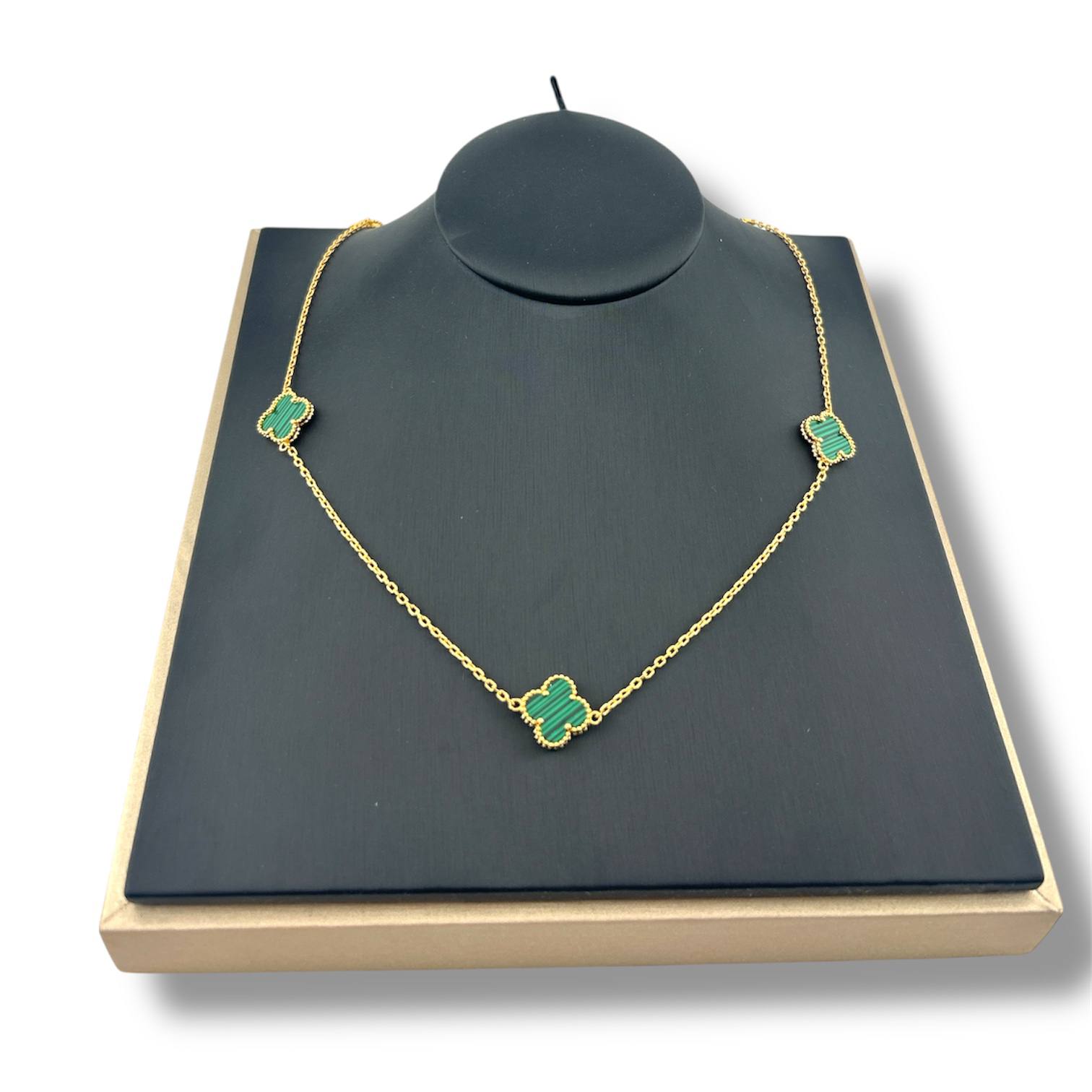 Van Cleef Clover Charm necklace – 18K Gold Plated Elegance