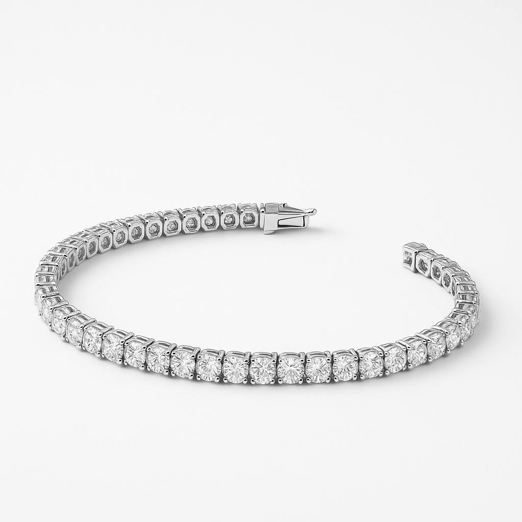 stainless steel Cubic Zirconia silver color Tennis Bracelet (4mm )