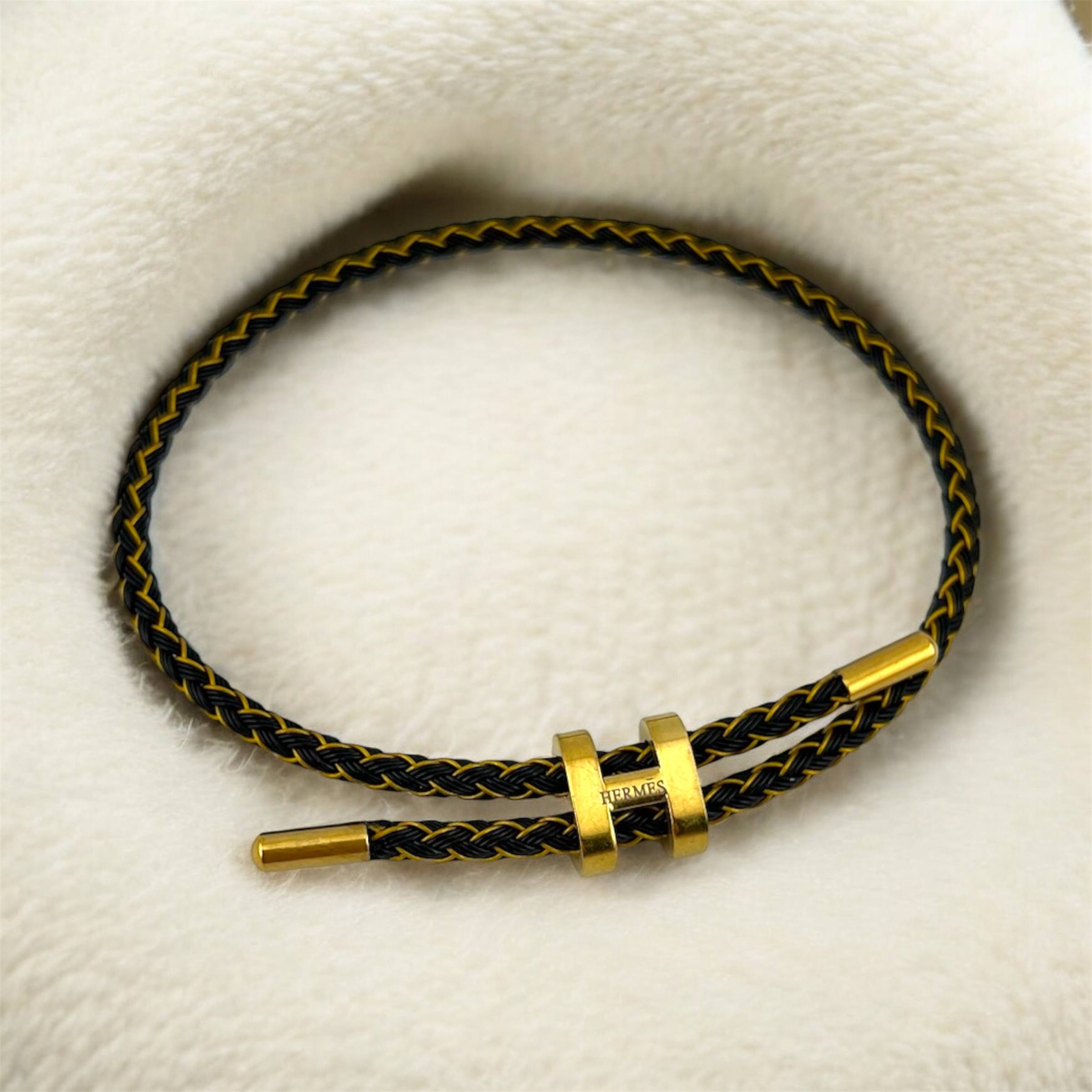 Hermès Bracelet with Gold “H” Clasp 🪢