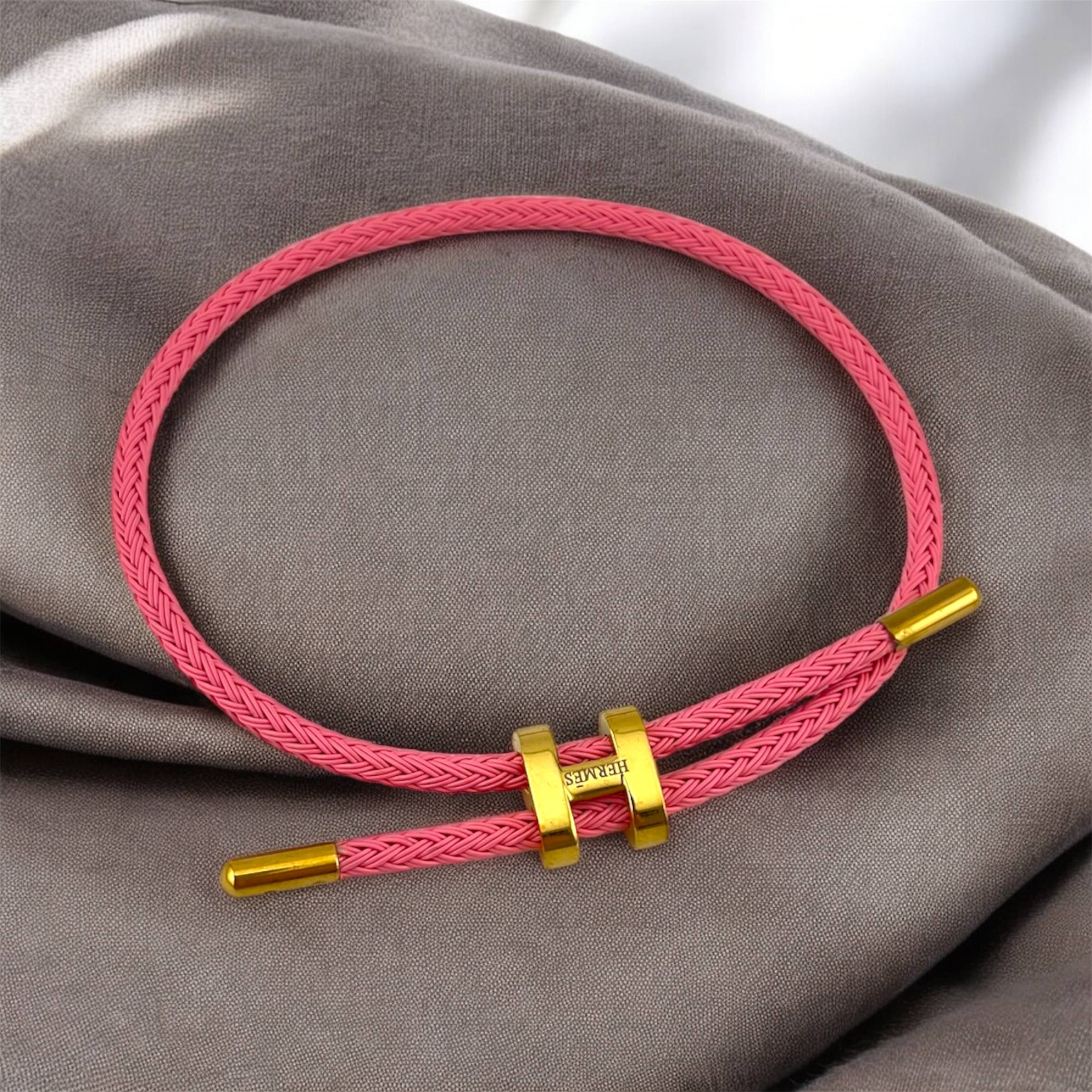 Hermès Bracelet with Gold “H” Clasp 🪢