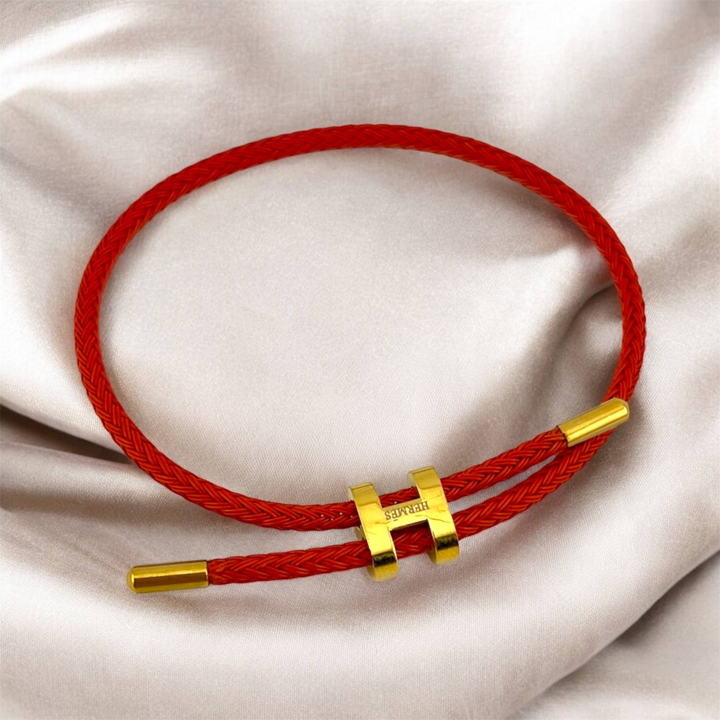 Hermès Bracelet with Gold “H” Clasp 🪢