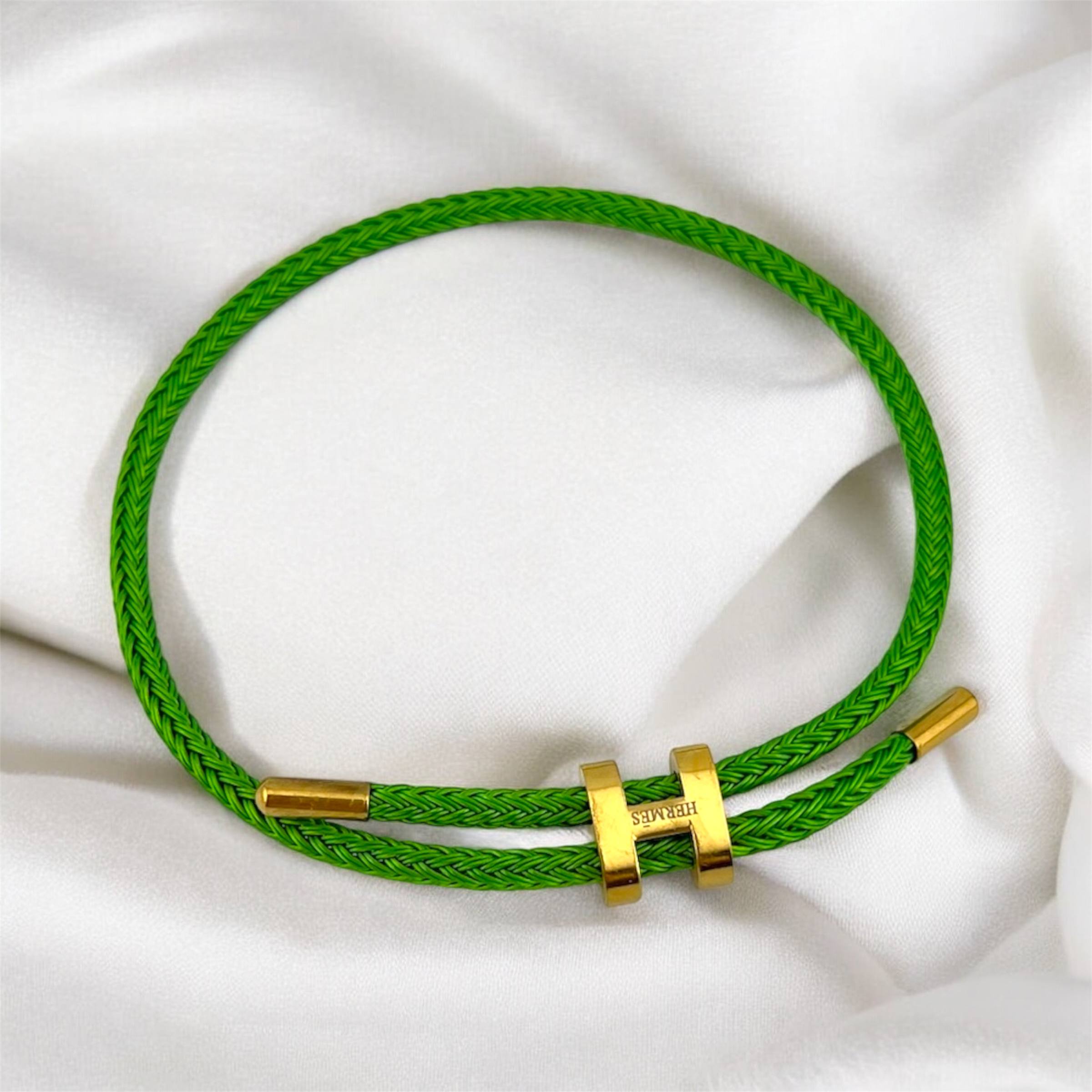 Hermès Bracelet with Gold “H” Clasp 🪢