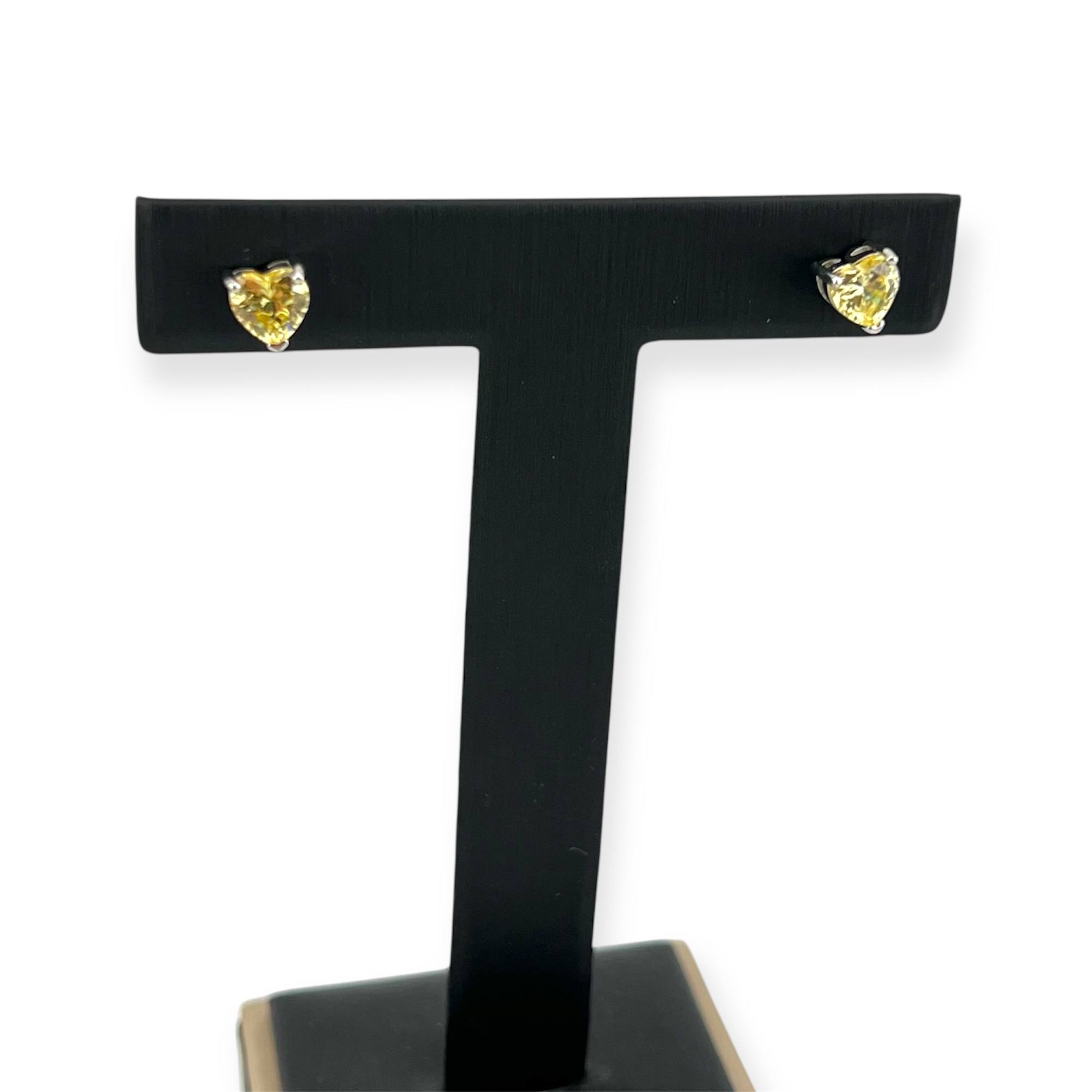 Silver 925 Sunshine yellow Radiance Earrings – Yellow Crystal Glow