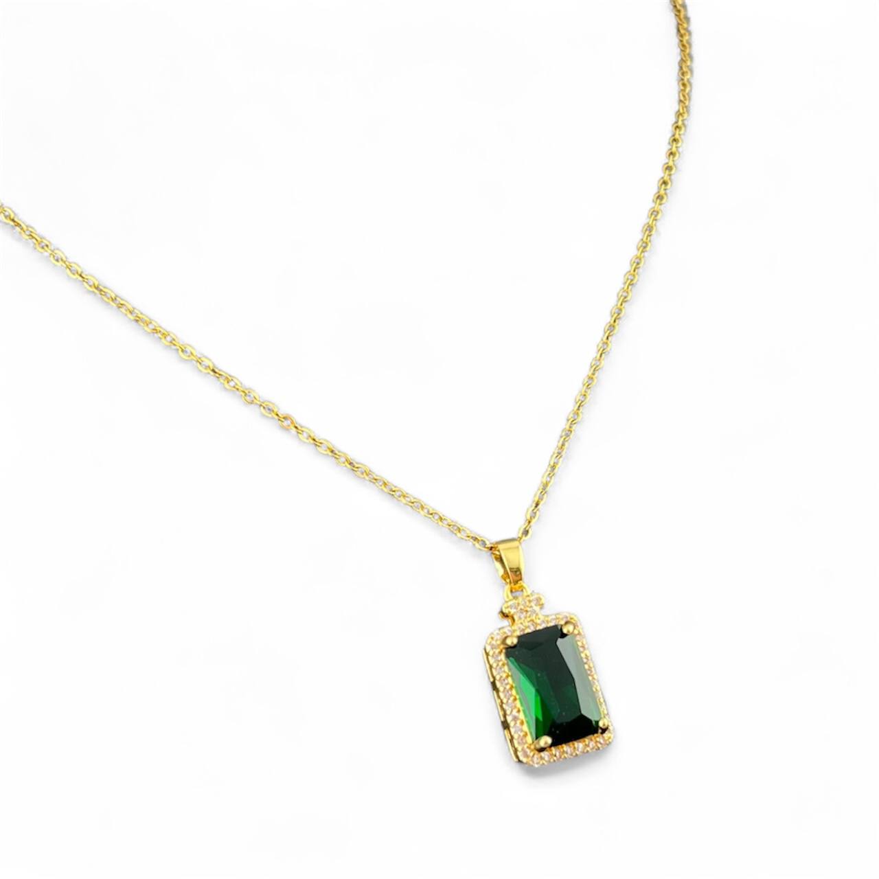💚 Emerald Grace Gold Necklace