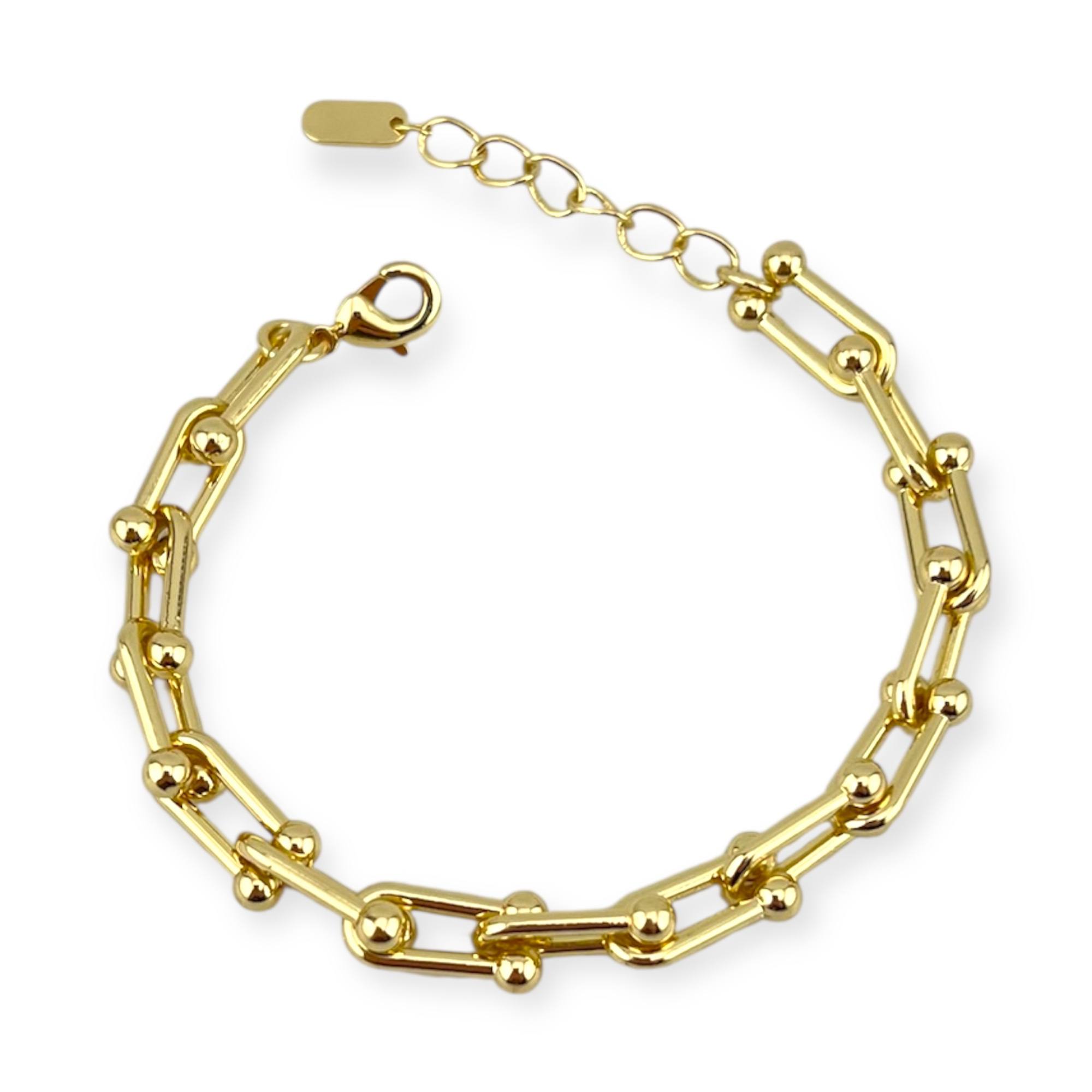 Thick Tiffany  U_Link Chain Bracelet