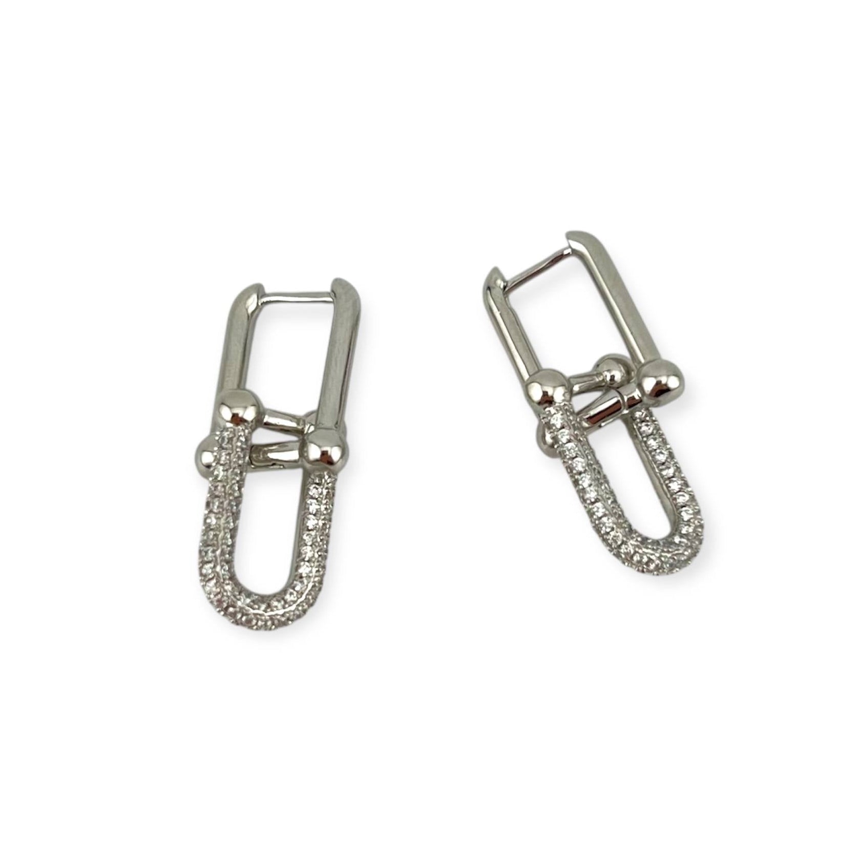 Tiffany Silver Spark Link Earrings
