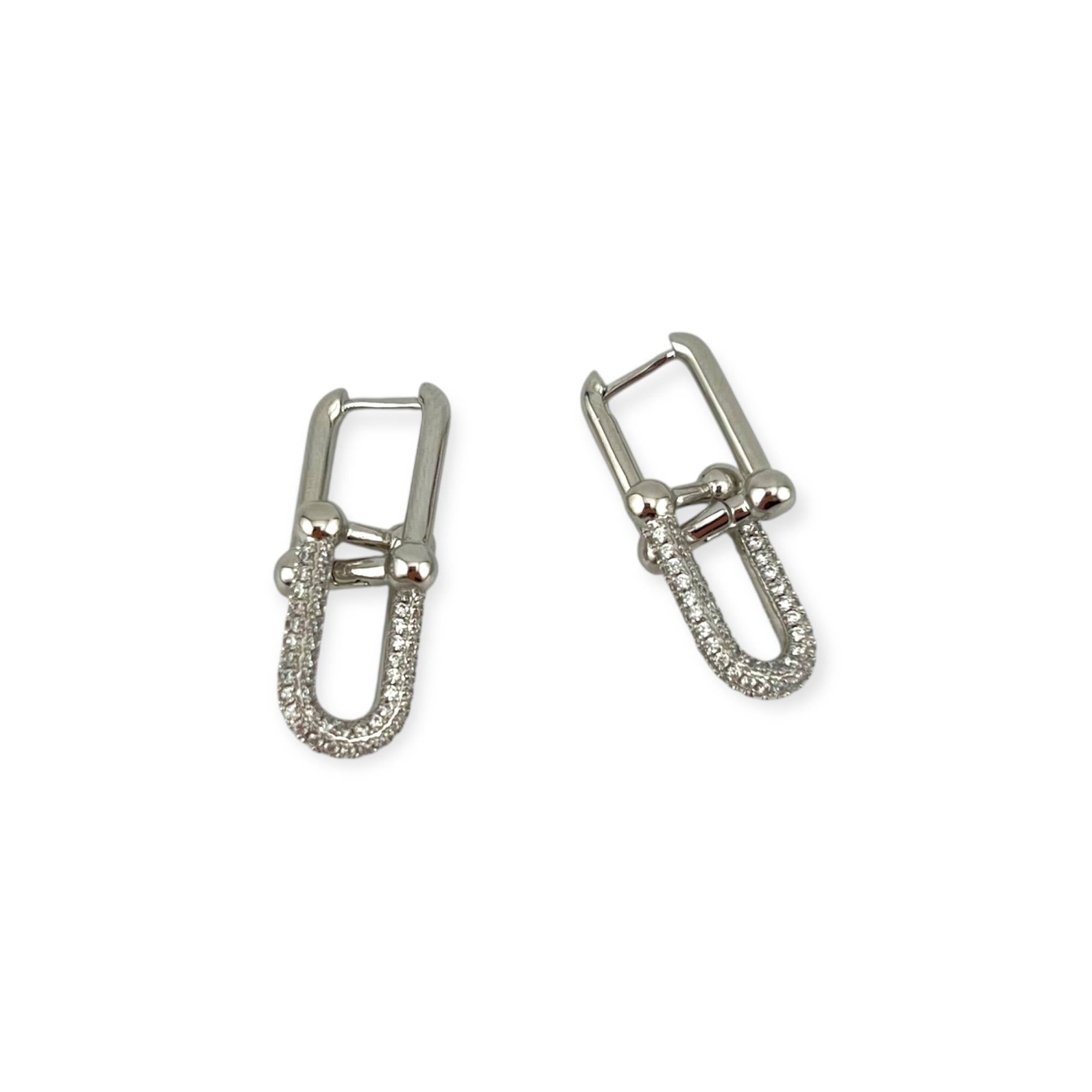 Tiffany Silver Spark Link Earrings