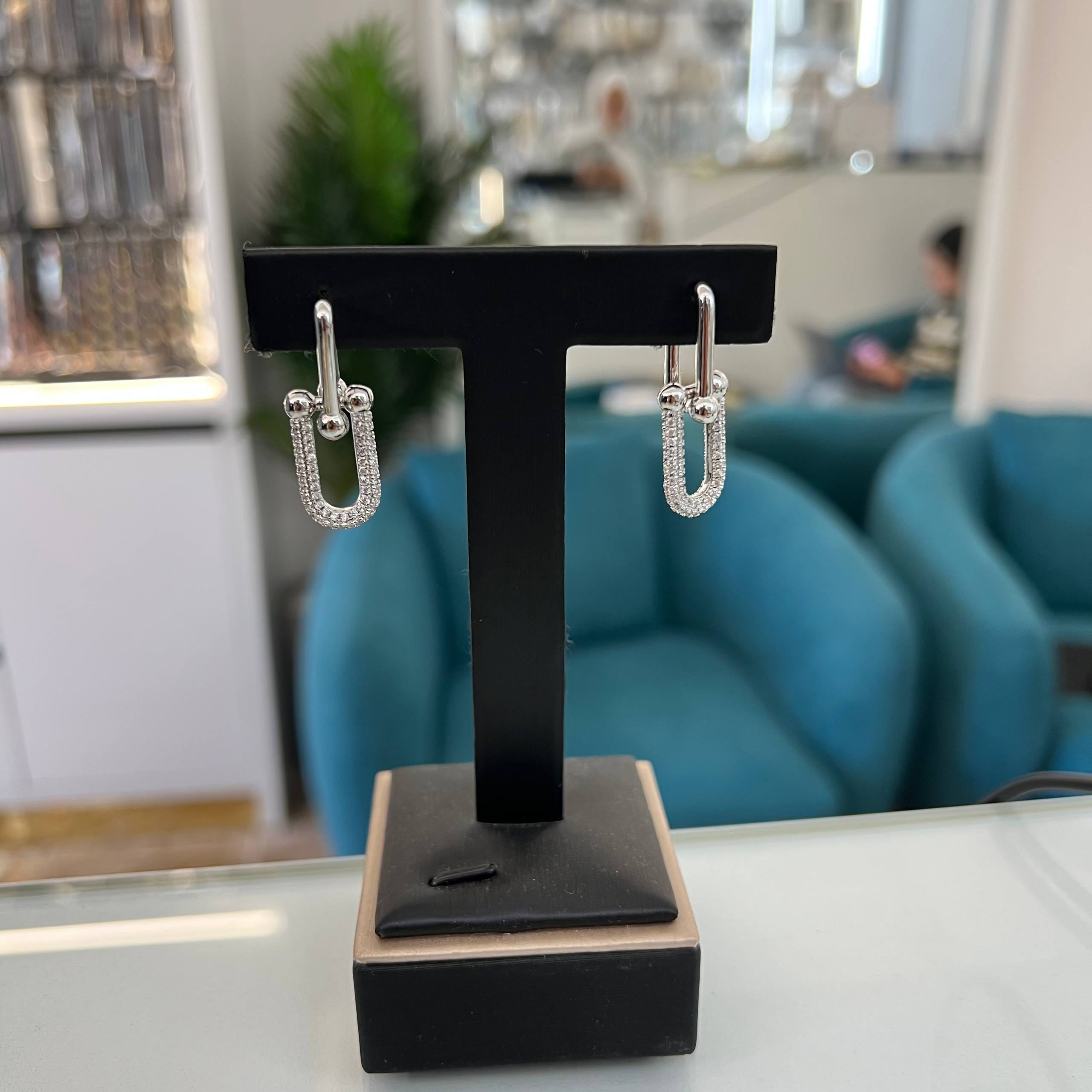 Tiffany Silver Spark Link Earrings