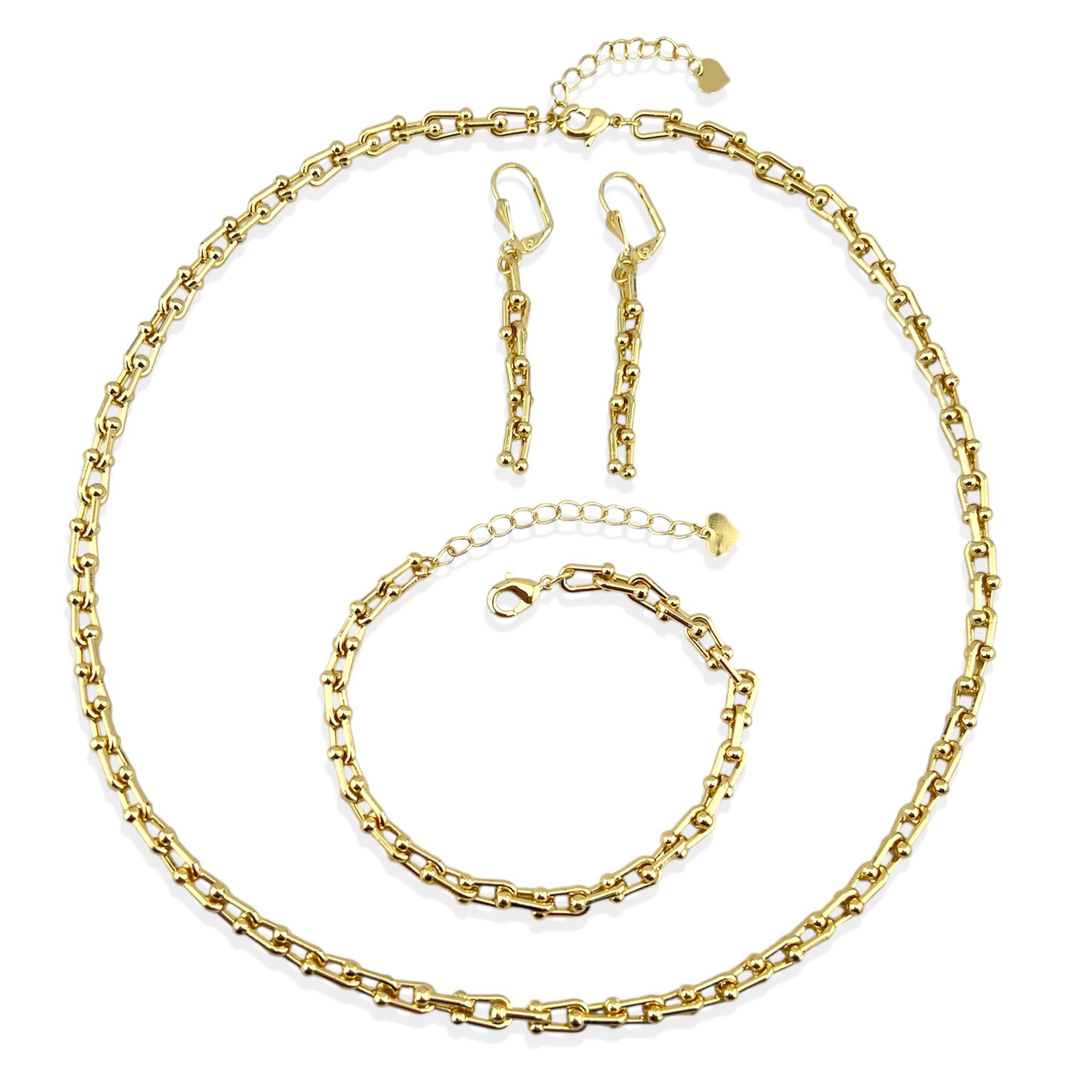 thin tiffany Link Set – Necklace, Bracelet & Earrings