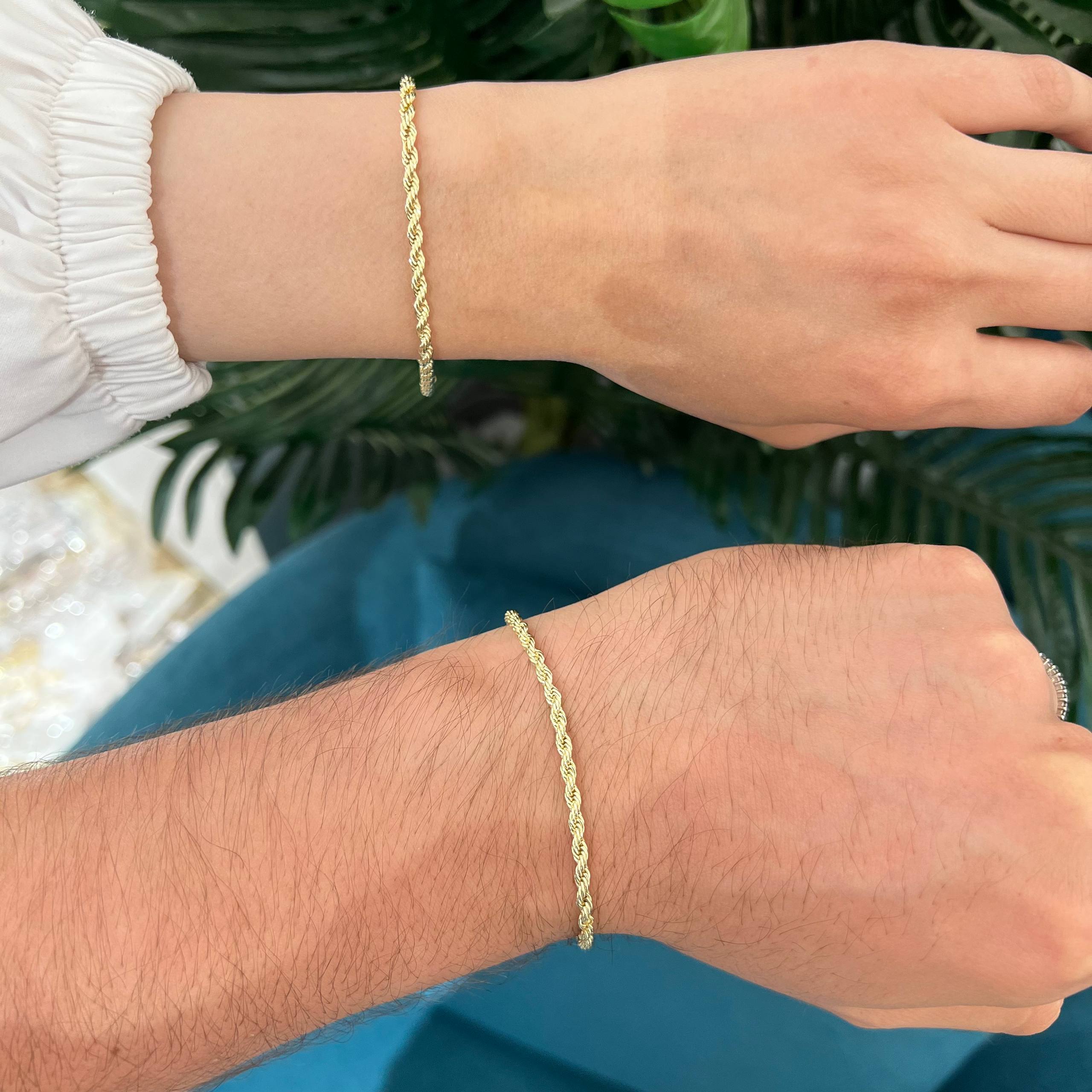 Rope twisted braided bracelet