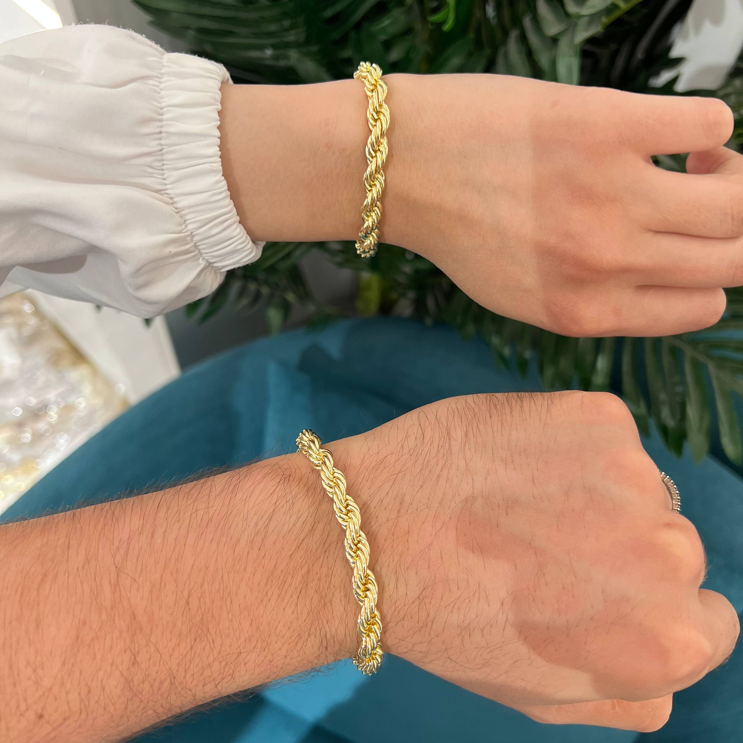 Rope twisted braided bracelet