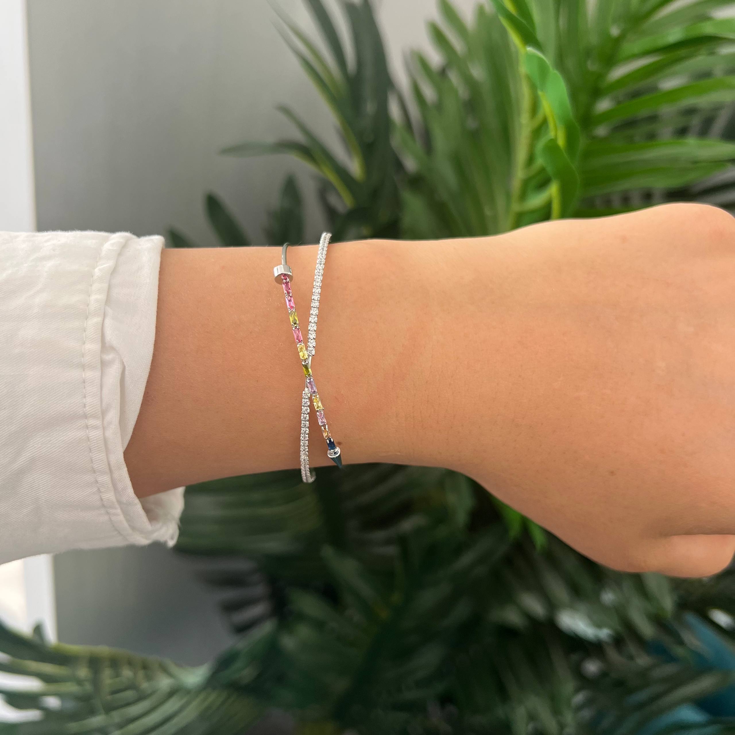 Adjustable Tennis Chain Bracelets – Gold & Silver Variations