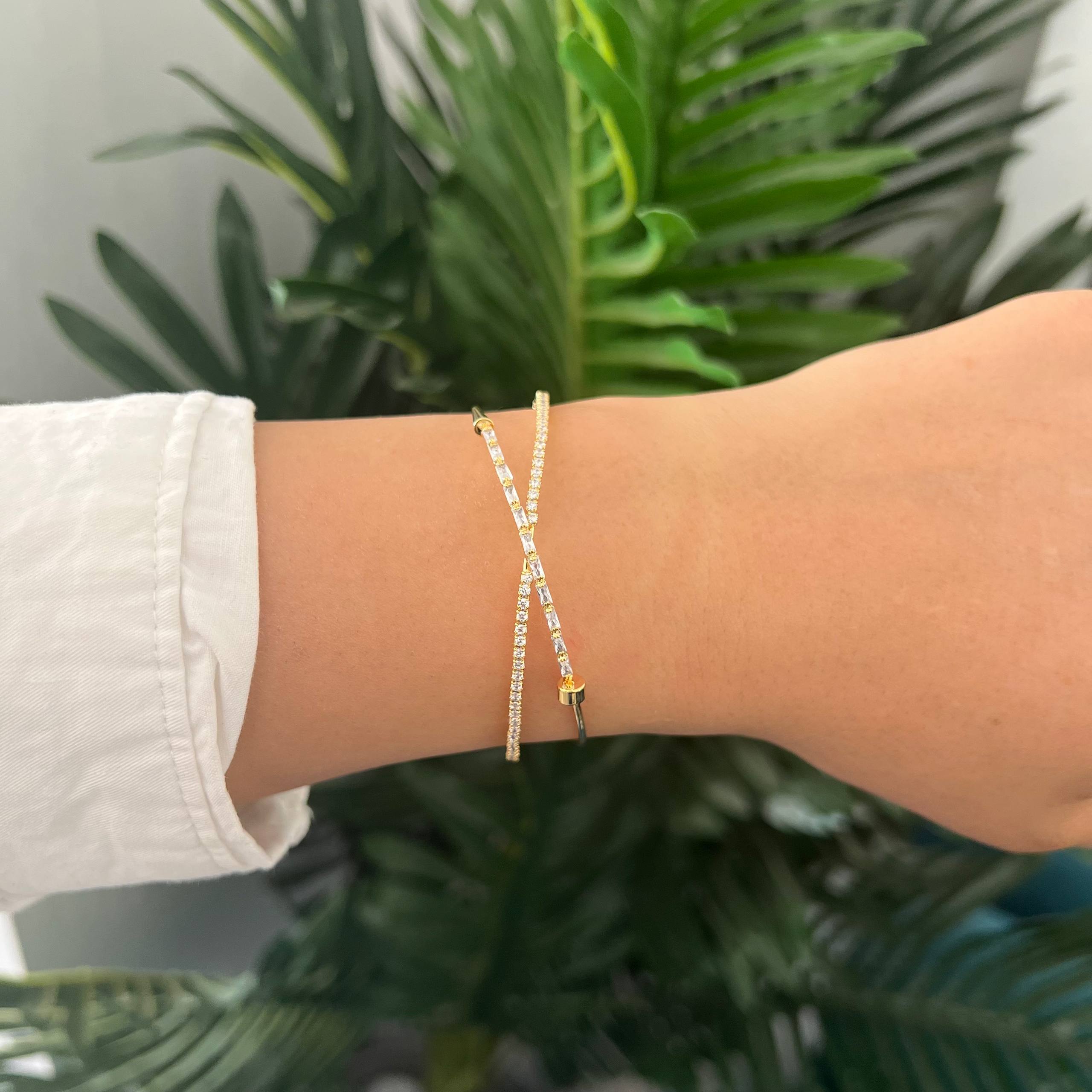 Adjustable Tennis Chain Bracelets – Gold & Silver Variations